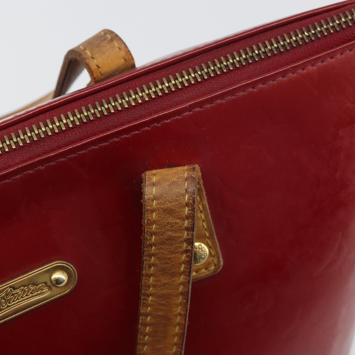 LOUIS VUITTON Monogram Vernis Bellevue PM Bag Pomme D'amour M93583 Auth 194706