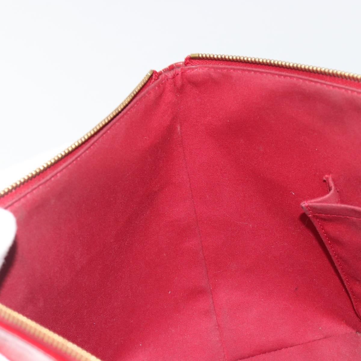LOUIS VUITTON Monogram Vernis Bellevue PM Bag Pomme D'amour M93583 Auth 194706