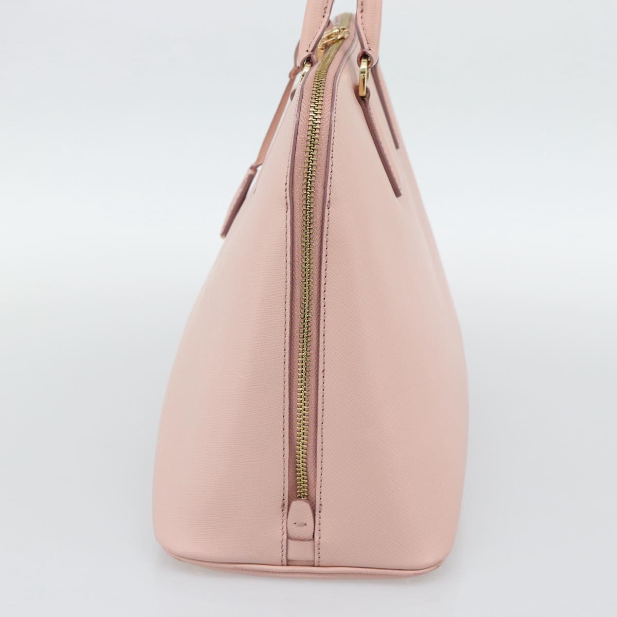 PRADA Galleria Hand Bag Saffiano leather Pink Gold Auth 194711V