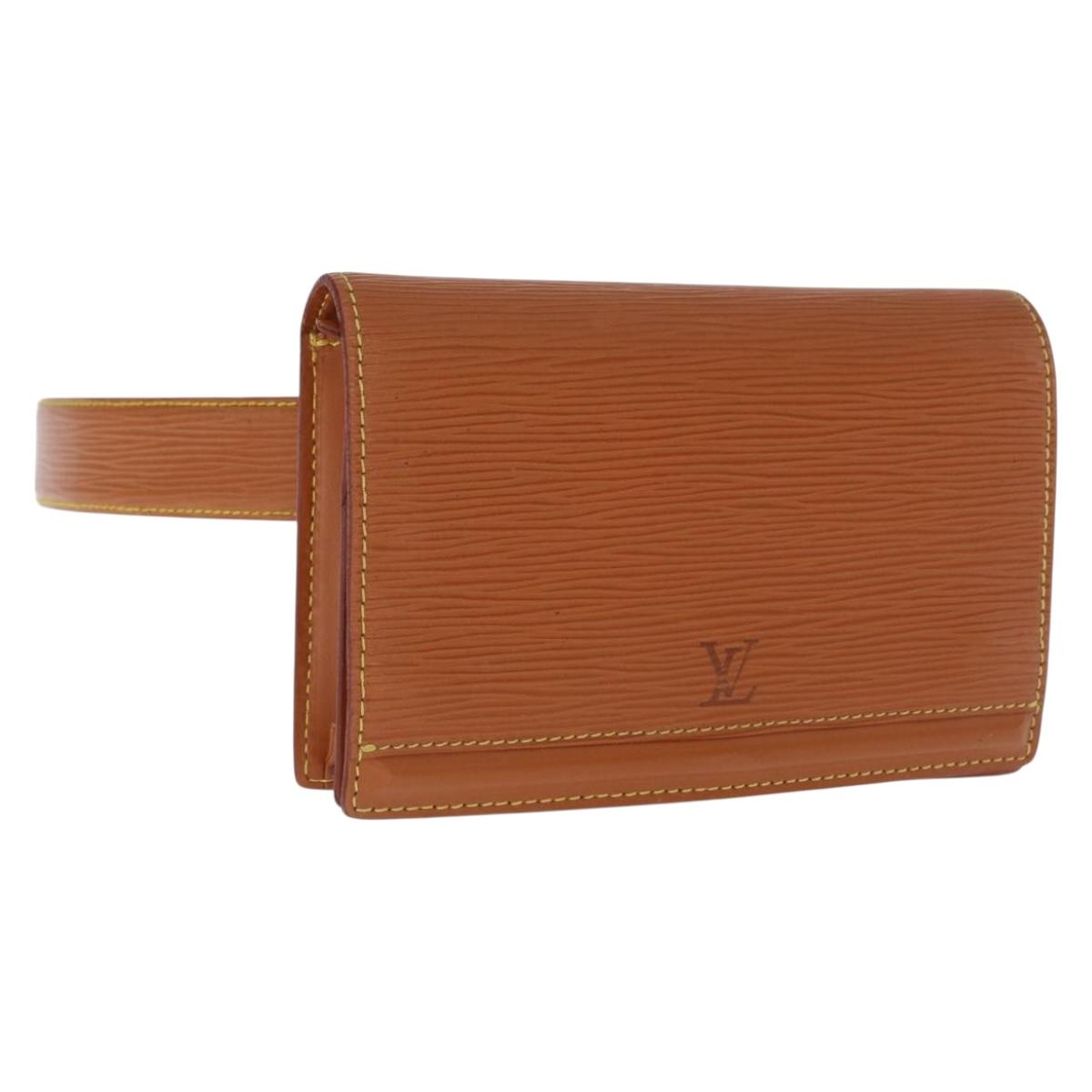 LOUIS VUITTON Epi Ceinture Tilsitt Pochette Zipangu Gold M52598 LV Auth 194712V