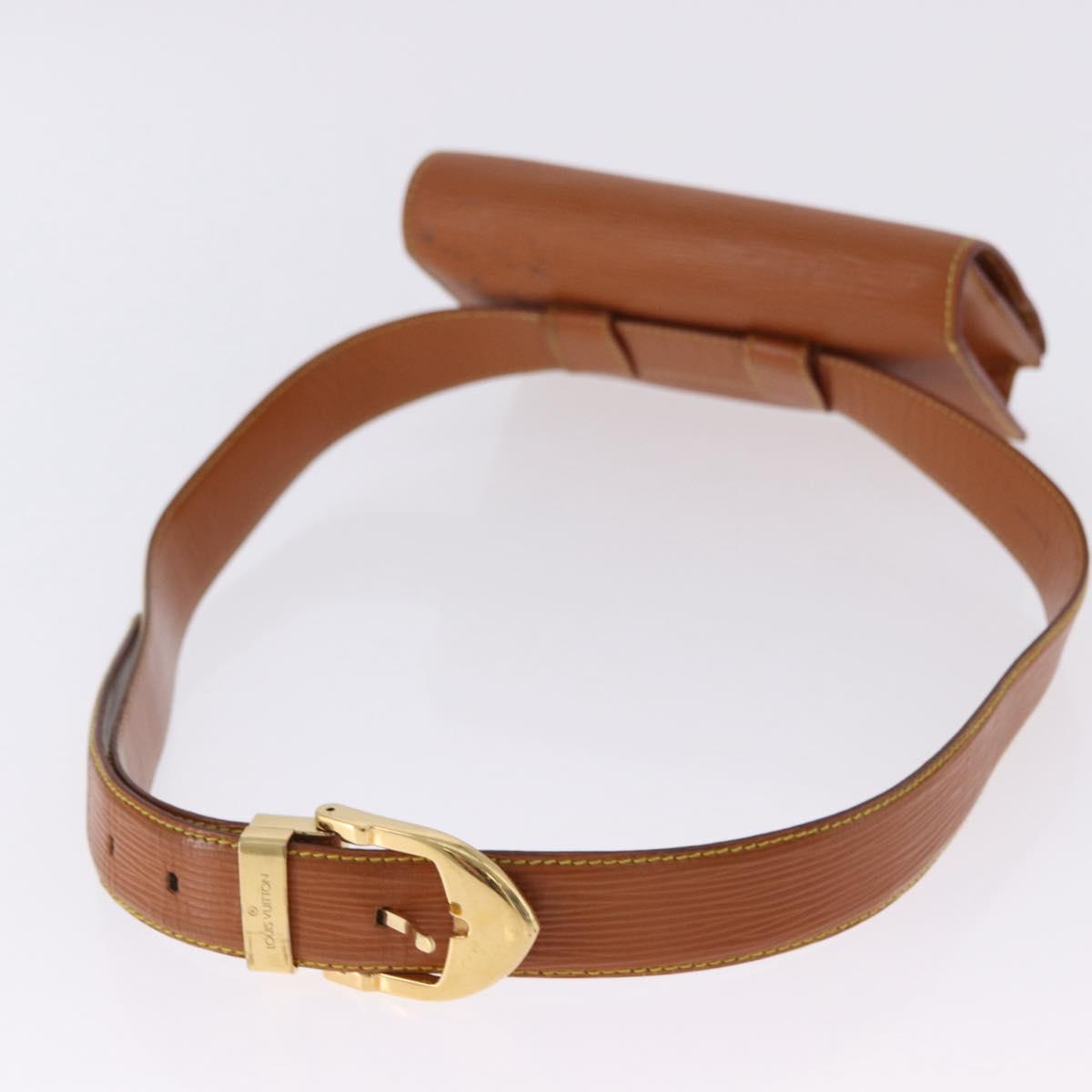 LOUIS VUITTON Epi Ceinture Tilsitt Pochette Zipangu Gold M52598 LV Auth 194712V