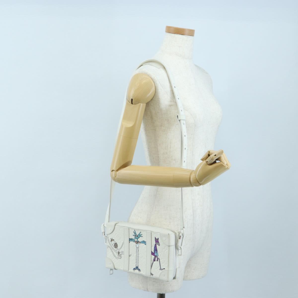 LOUIS VUITTON Taurillon Clemence Soft Trunk LV Friends M80146 Auth 194713SAM