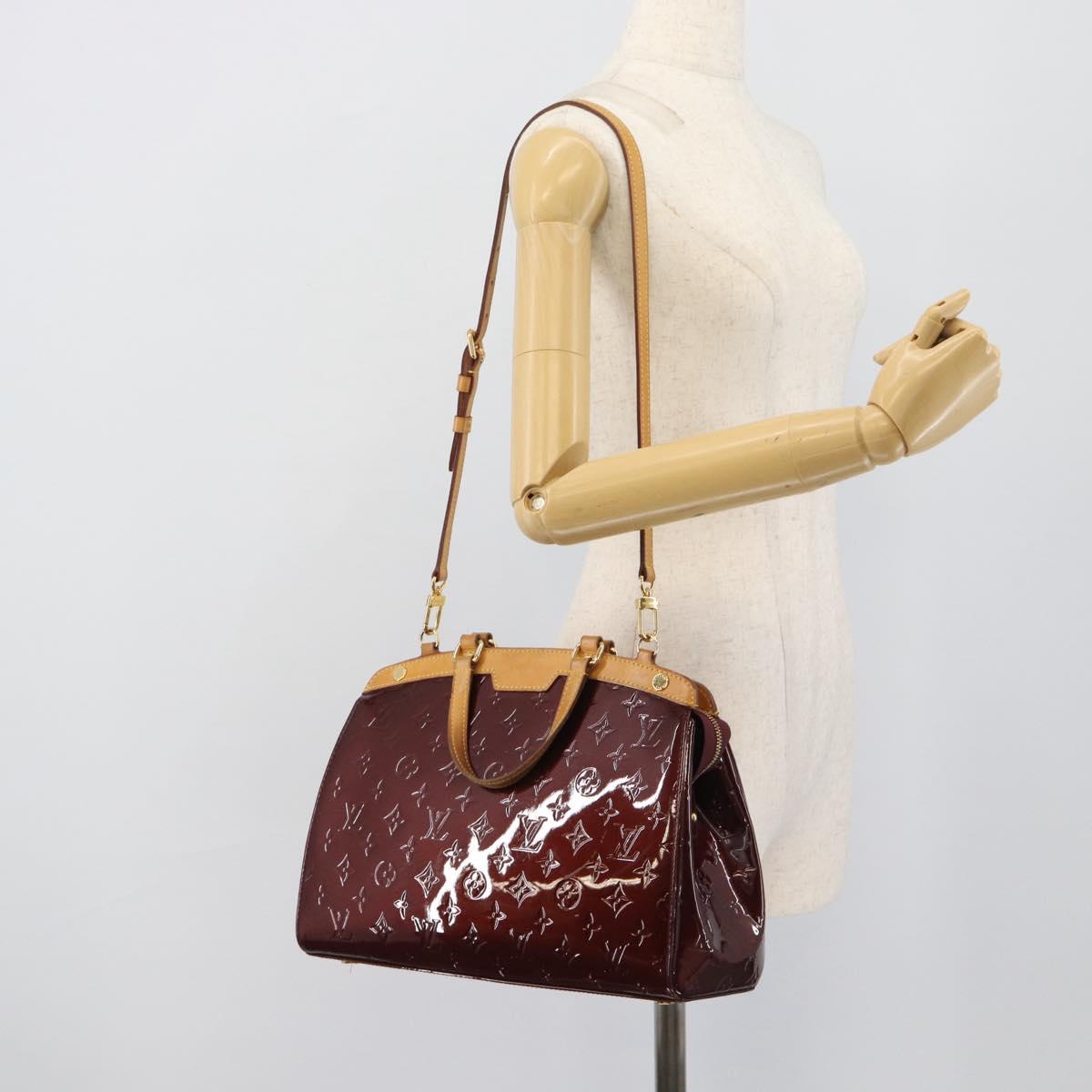 LOUIS VUITTON Monogram Vernis Blair MM Bag 2way Rouge Favist M91690 Auth 194714