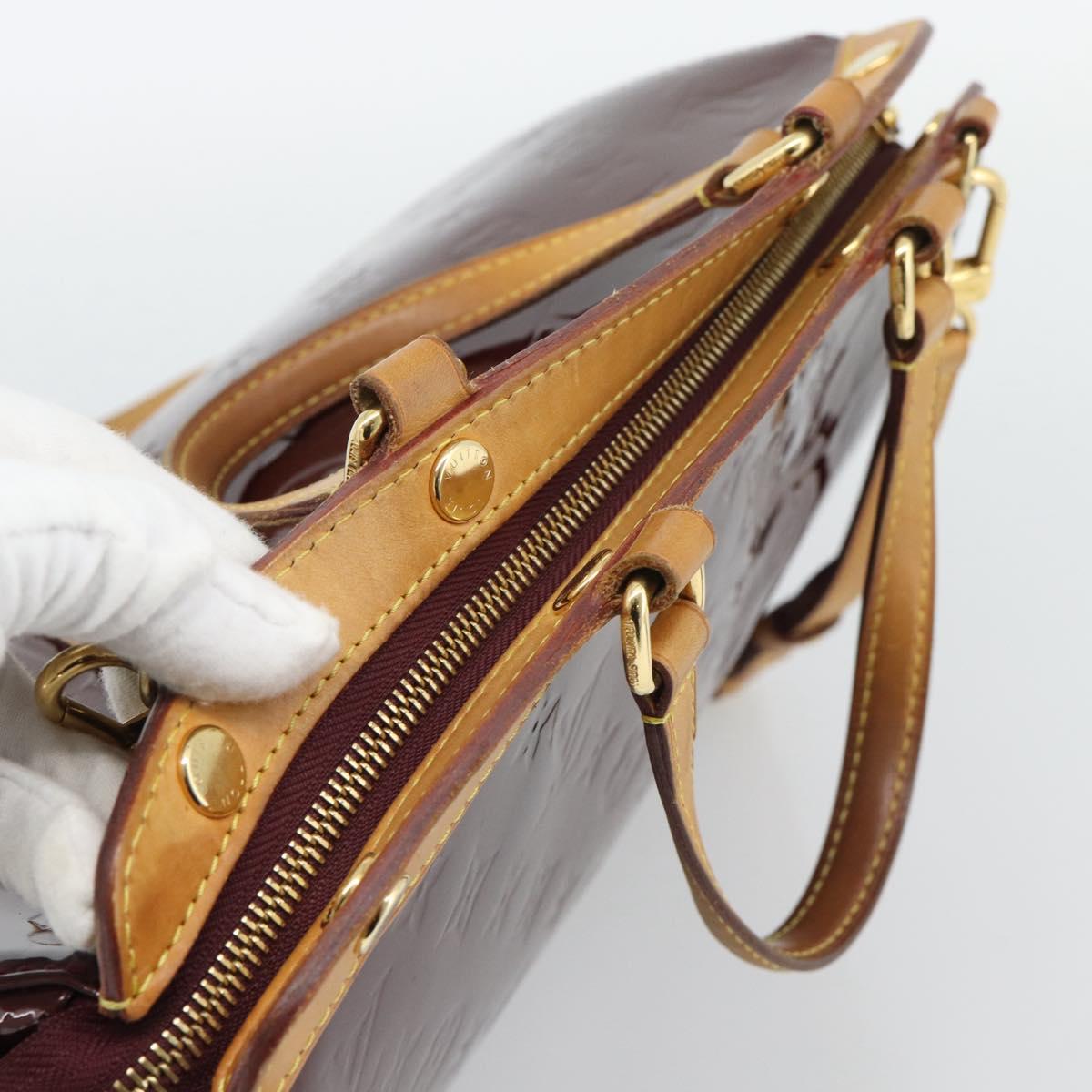 LOUIS VUITTON Monogram Vernis Blair MM Bag 2way Rouge Favist M91690 Auth 194714