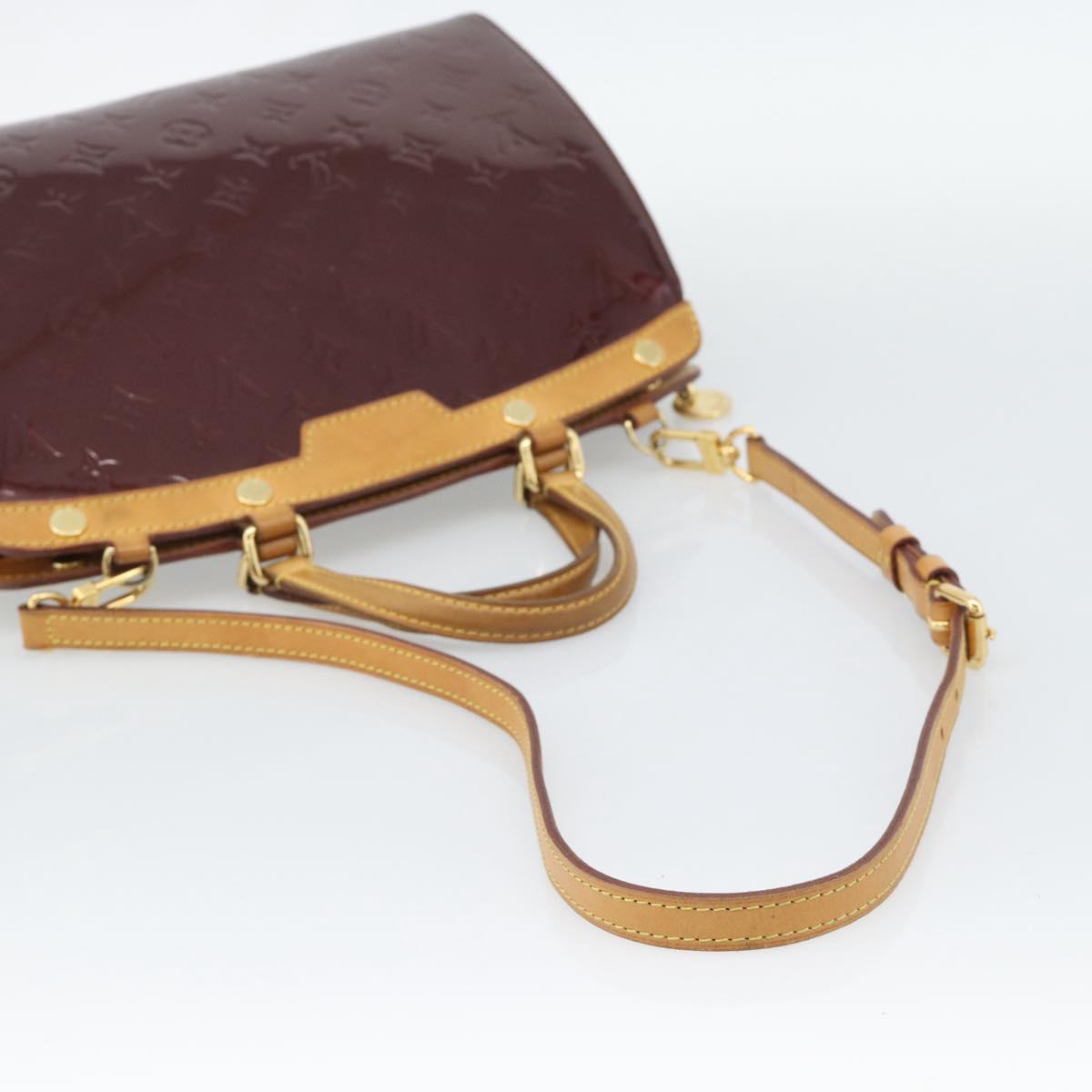 LOUIS VUITTON Monogram Vernis Blair MM Bag 2way Rouge Favist M91690 Auth 194714