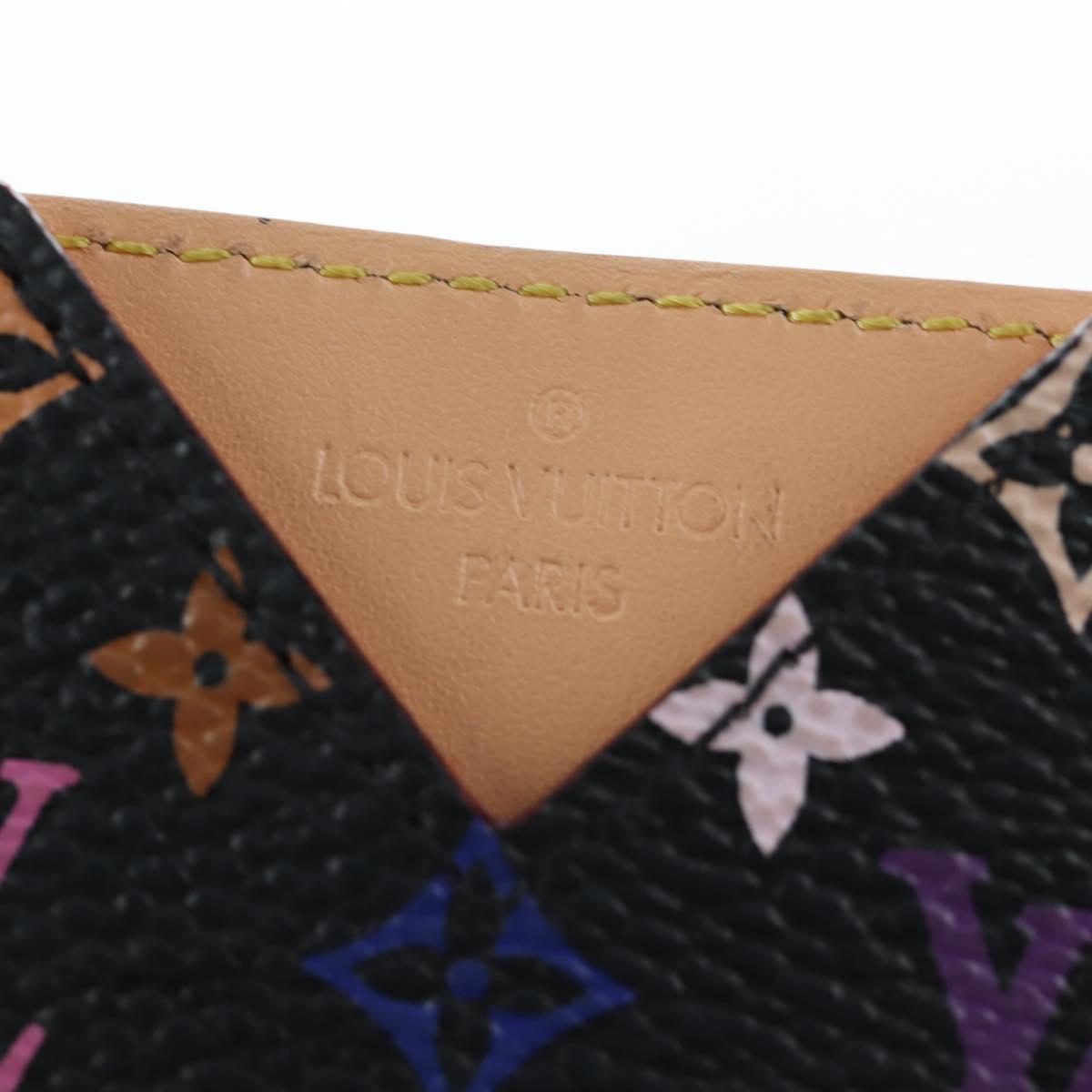 LOUIS VUITTON Monogram Multicolor Etui Hand Mirror Black M92651 LV Auth 194718V