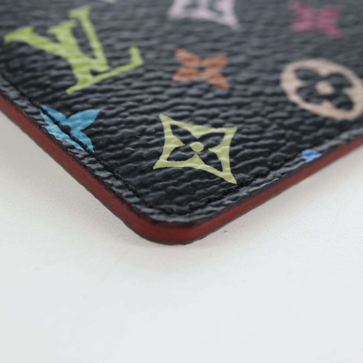 LOUIS VUITTON Monogram Multicolor Etui Hand Mirror Black M92651 LV Auth 194718V