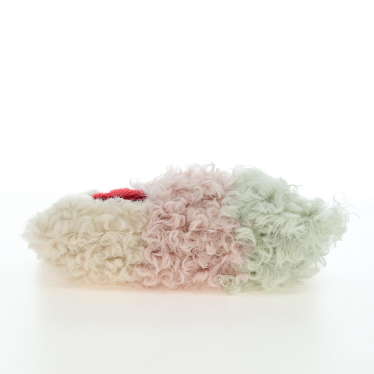 Miu Miu Chain Shoulder Bag fur Pink Silver Auth 194738V