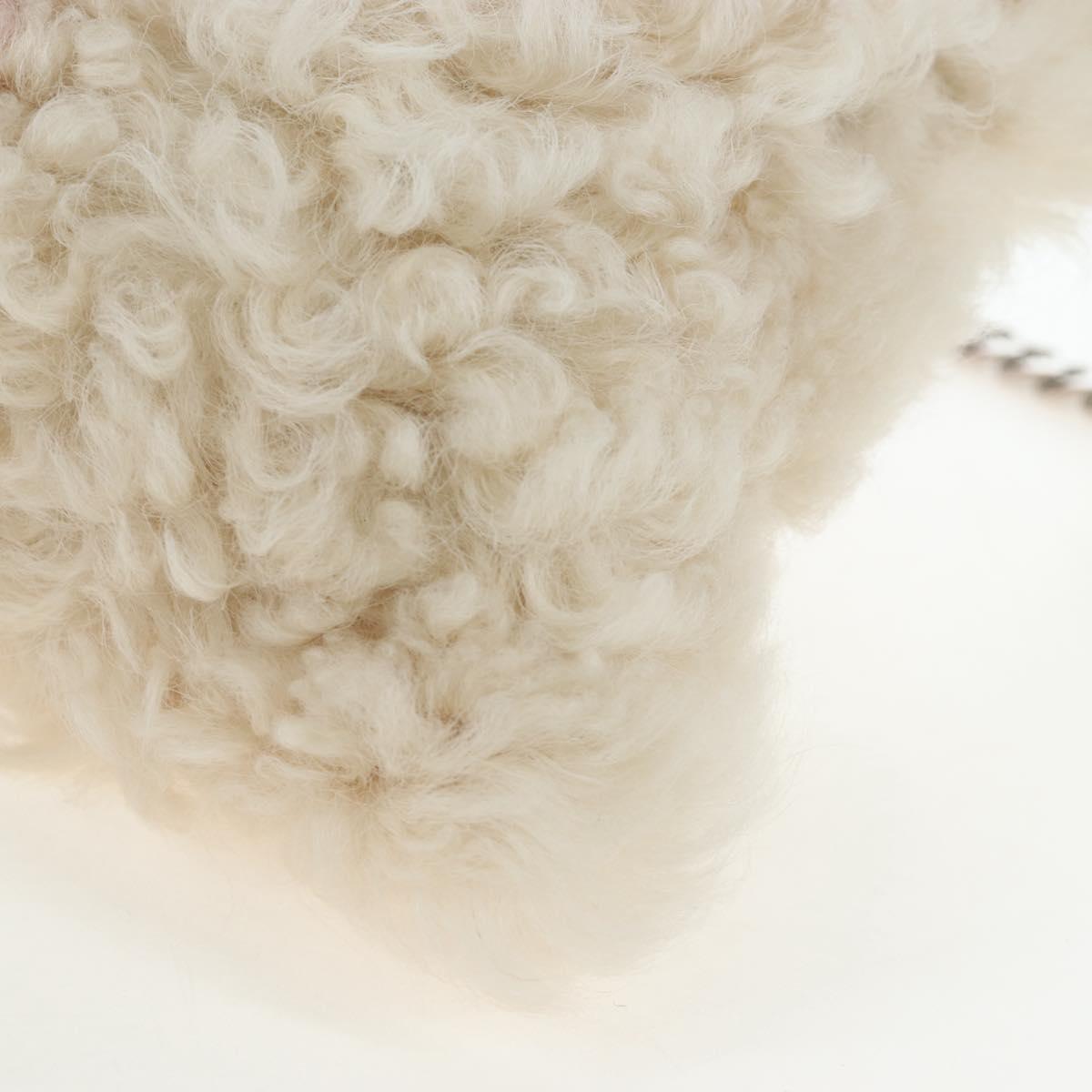 Miu Miu Chain Shoulder Bag fur Pink Silver Auth 194738V