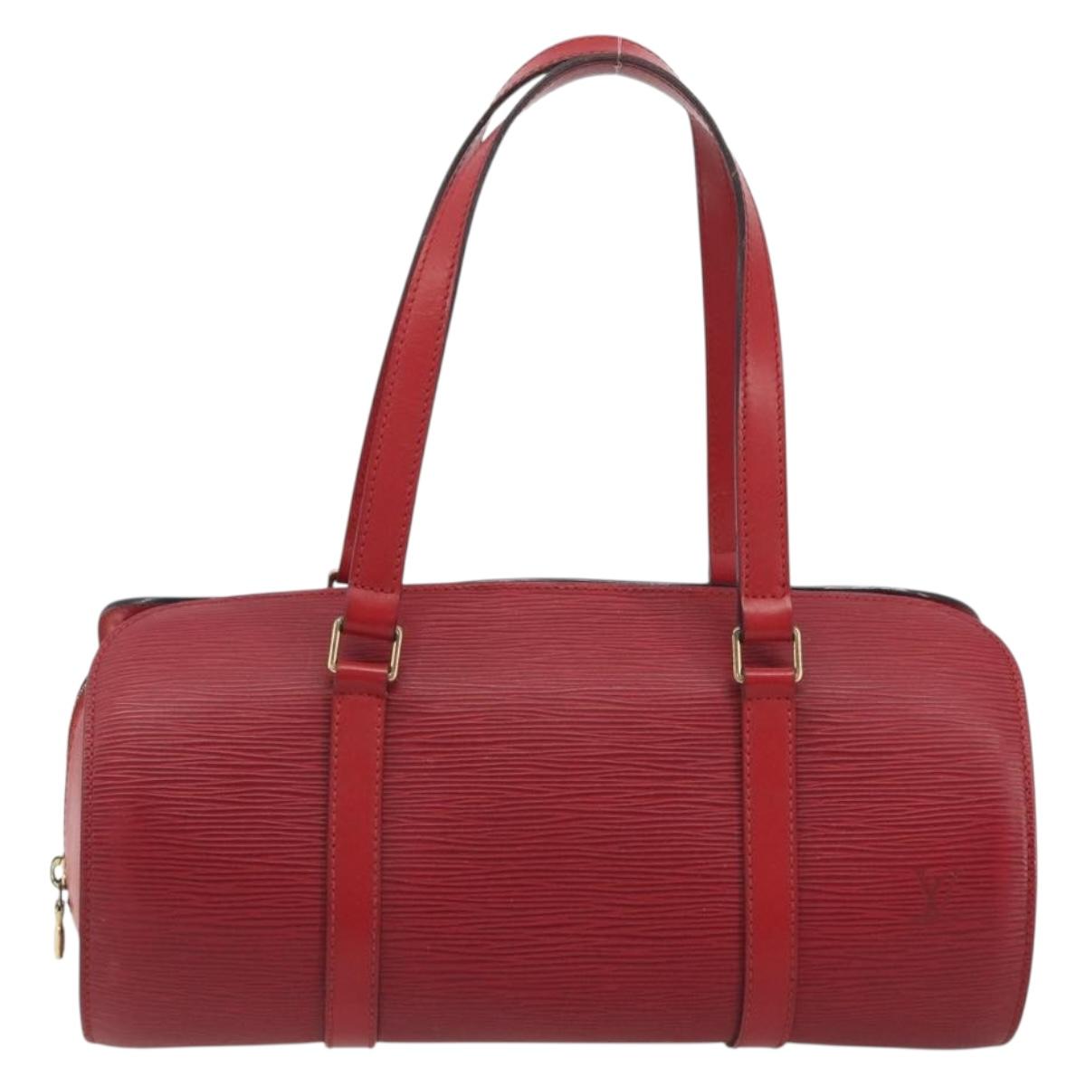 LOUIS VUITTON Epi Soufflot Hand Bag Red M52227 LV Auth 194739