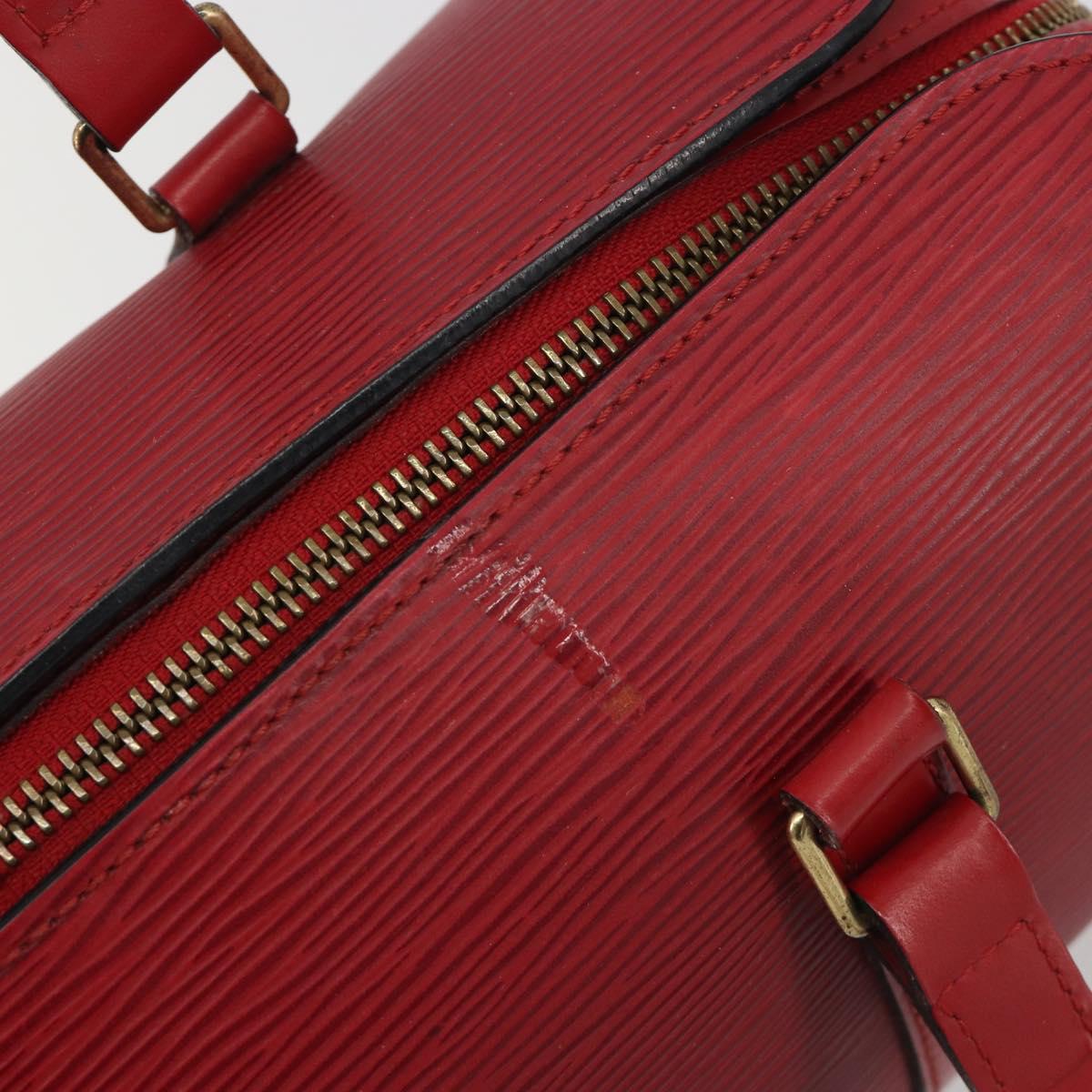 LOUIS VUITTON Epi Soufflot Hand Bag Red M52227 LV Auth 194739