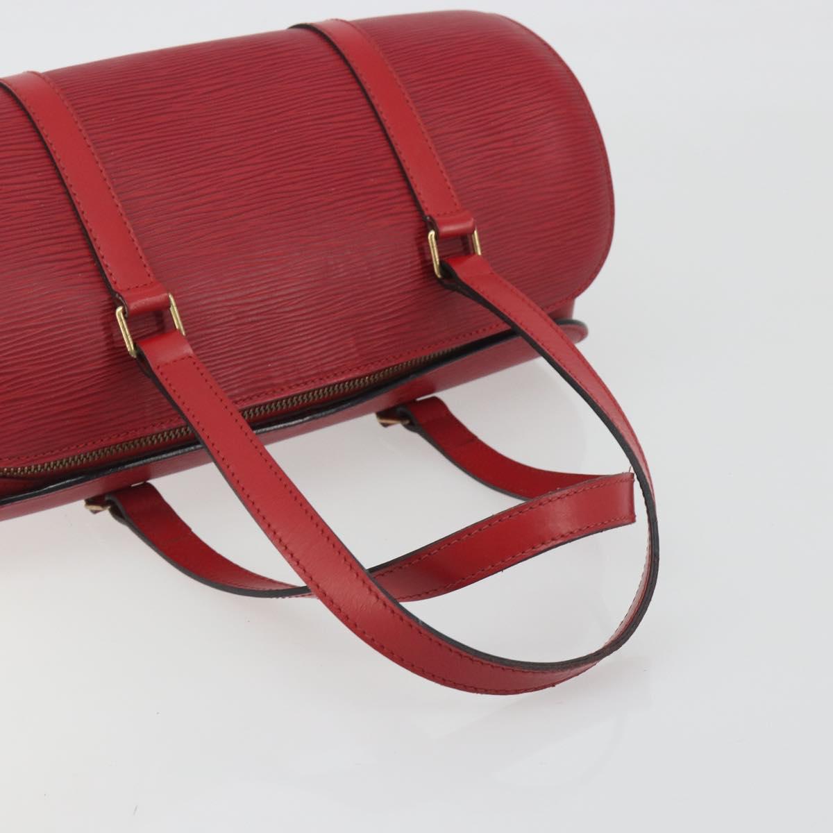 LOUIS VUITTON Epi Soufflot Hand Bag Red M52227 LV Auth 194739