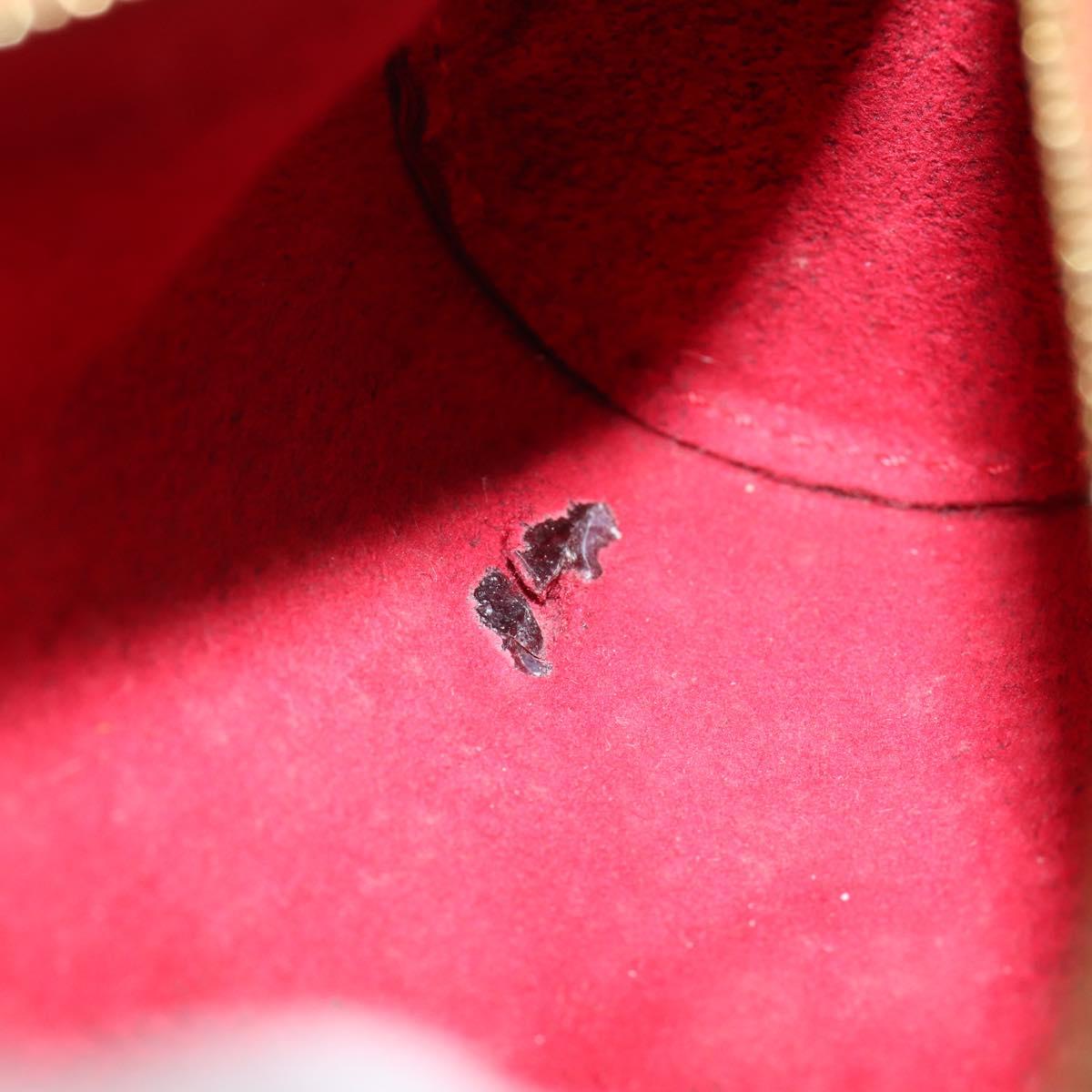 LOUIS VUITTON Epi Soufflot Pouch Accessory Pouch Red LV Auth 194740