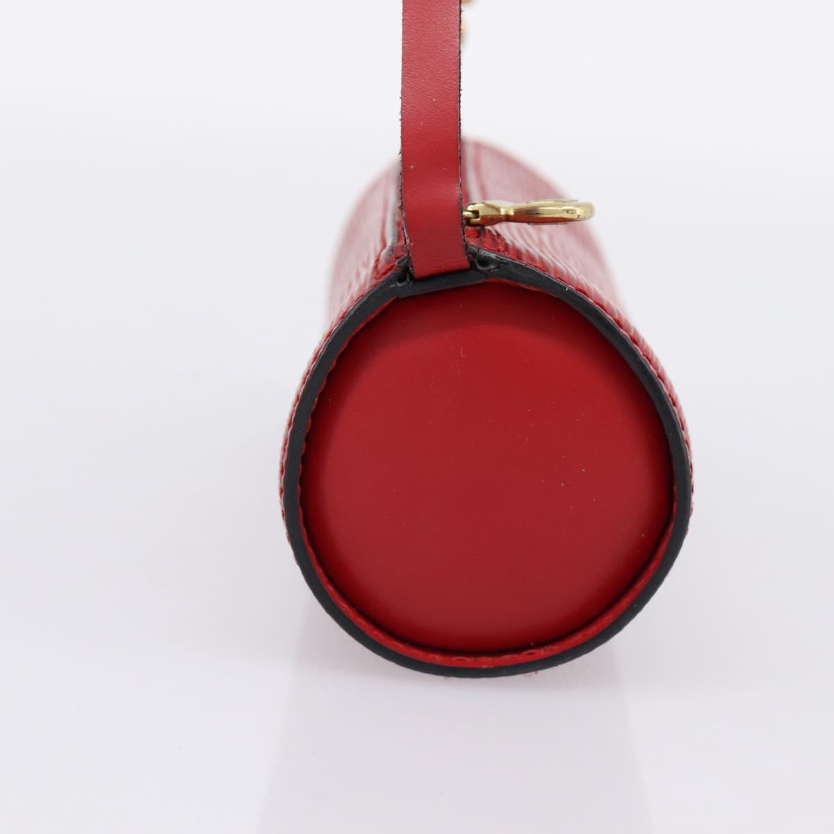 LOUIS VUITTON Epi Soufflot Pouch Accessory Pouch Red LV Auth 194740