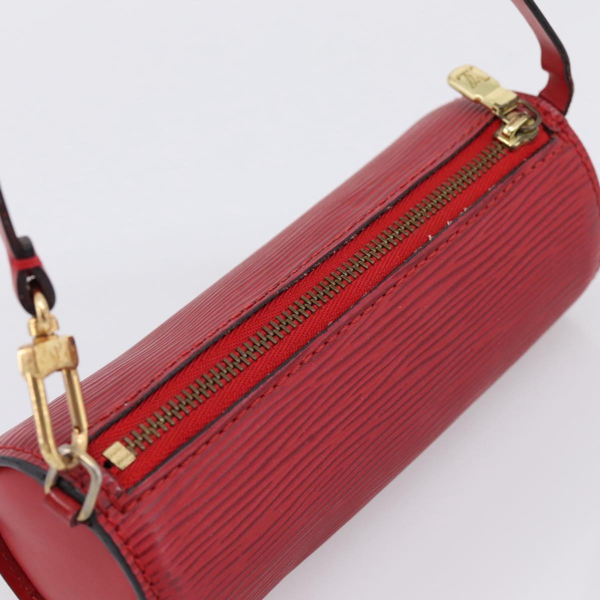 LOUIS VUITTON Epi Soufflot Pouch Accessory Pouch Red LV Auth 194740