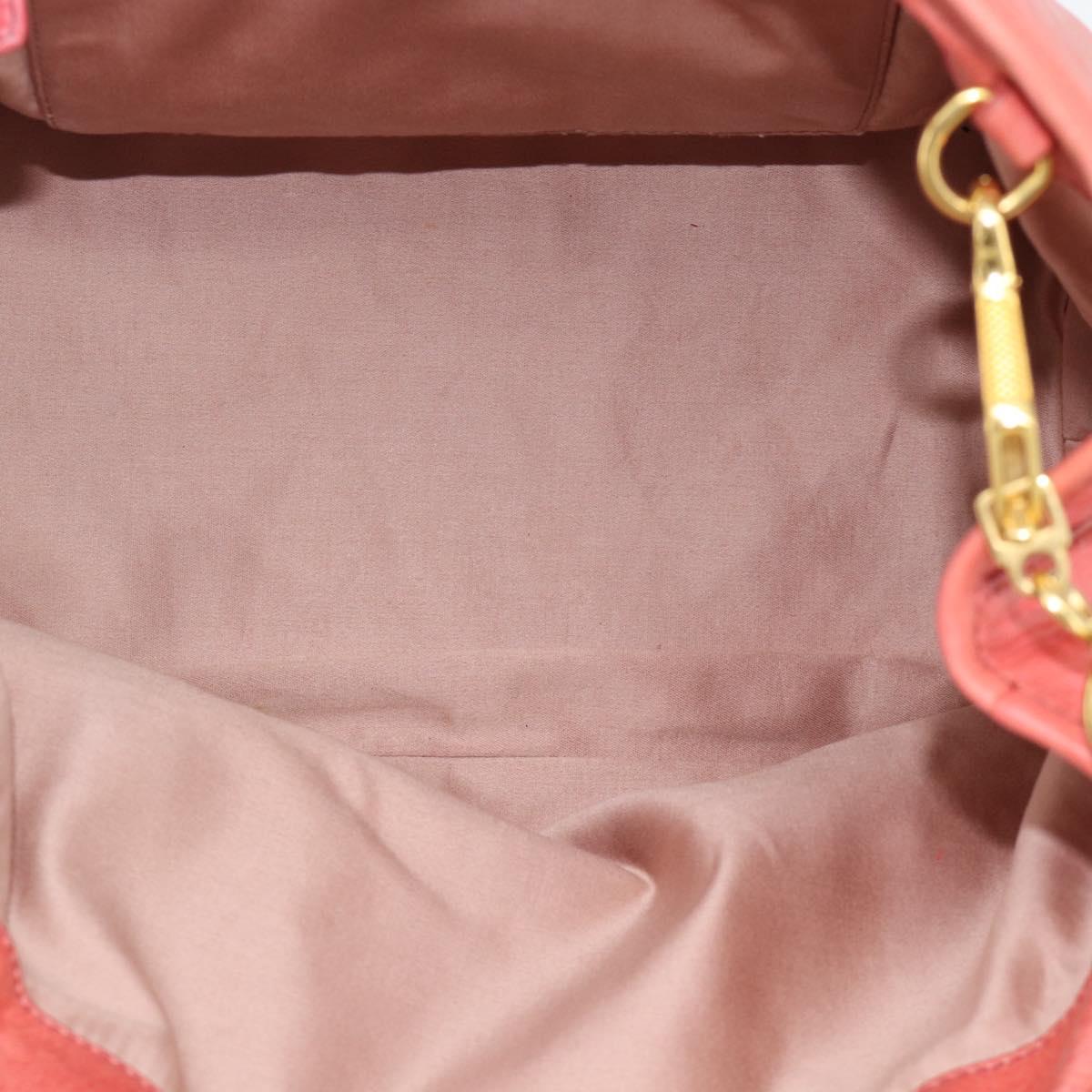 Miu Miu Hand Bag Leather 2way Pink Gold Auth 194741V