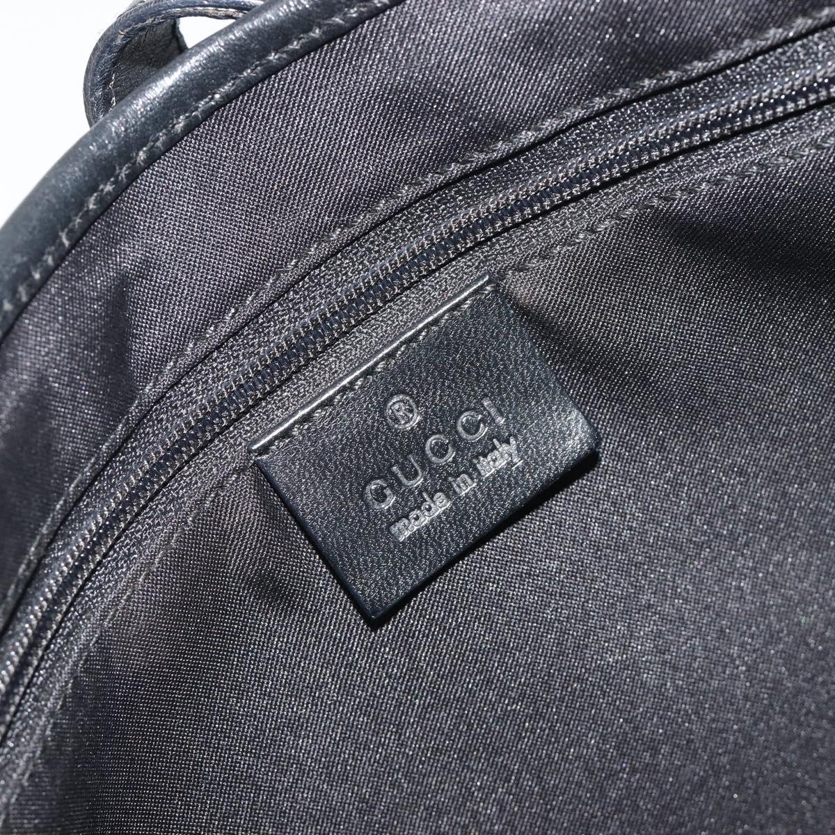 GUCCI GG Canvas Jackie Hand Bag Black Silver 001 3306 Auth 194743V