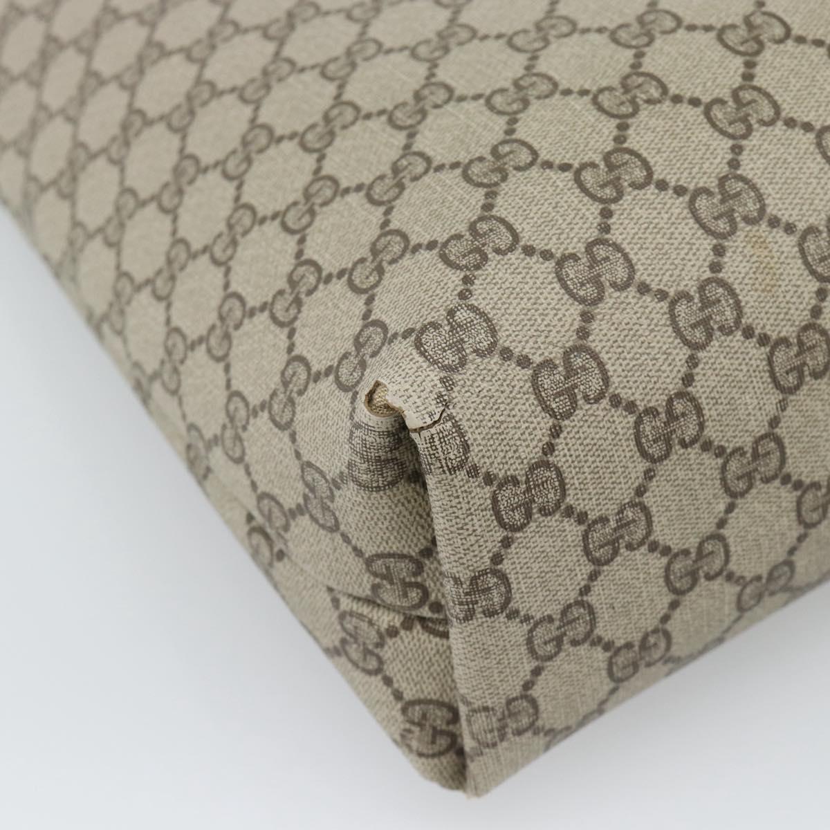 GUCCI GG Supreme Web Sherry Line Tote Bag PVC Beige Gold 40 02 003 Auth 194744
