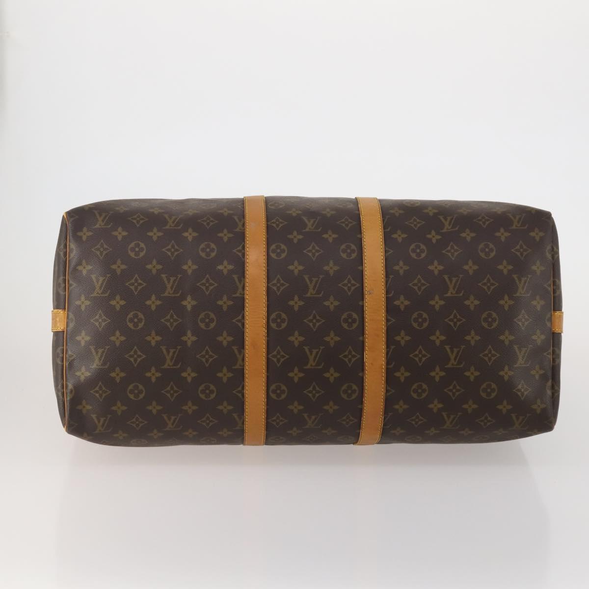 LOUIS VUITTON Monogram Keepall Bandouliere 55 Boston Bag M41414 LV Auth 194751