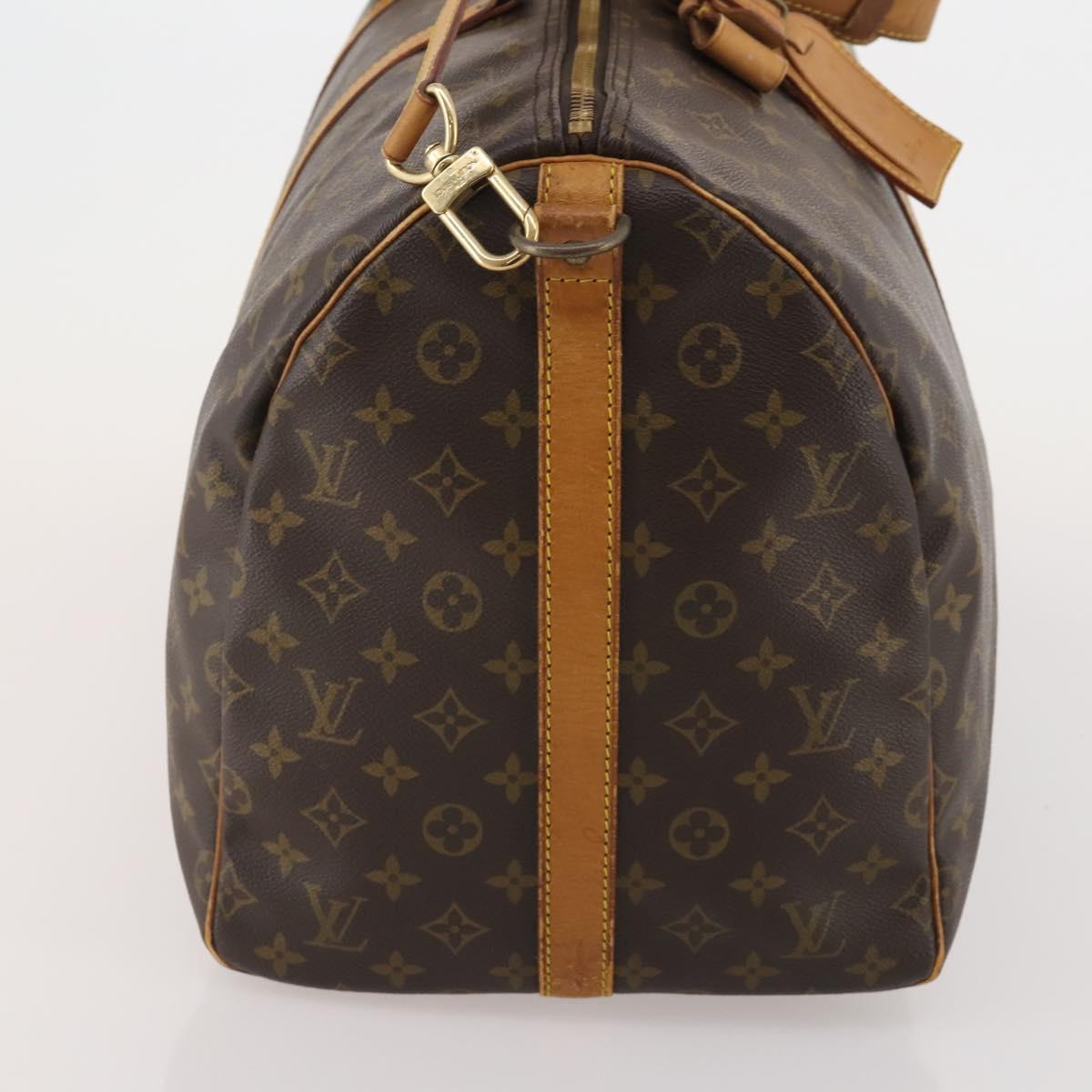 LOUIS VUITTON Monogram Keepall Bandouliere 55 Boston Bag M41414 LV Auth 194751
