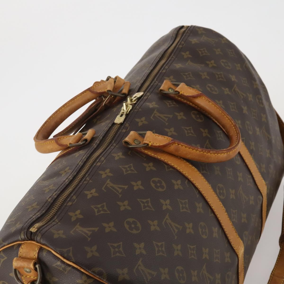 LOUIS VUITTON Monogram Keepall Bandouliere 55 Boston Bag M41414 LV Auth 194751