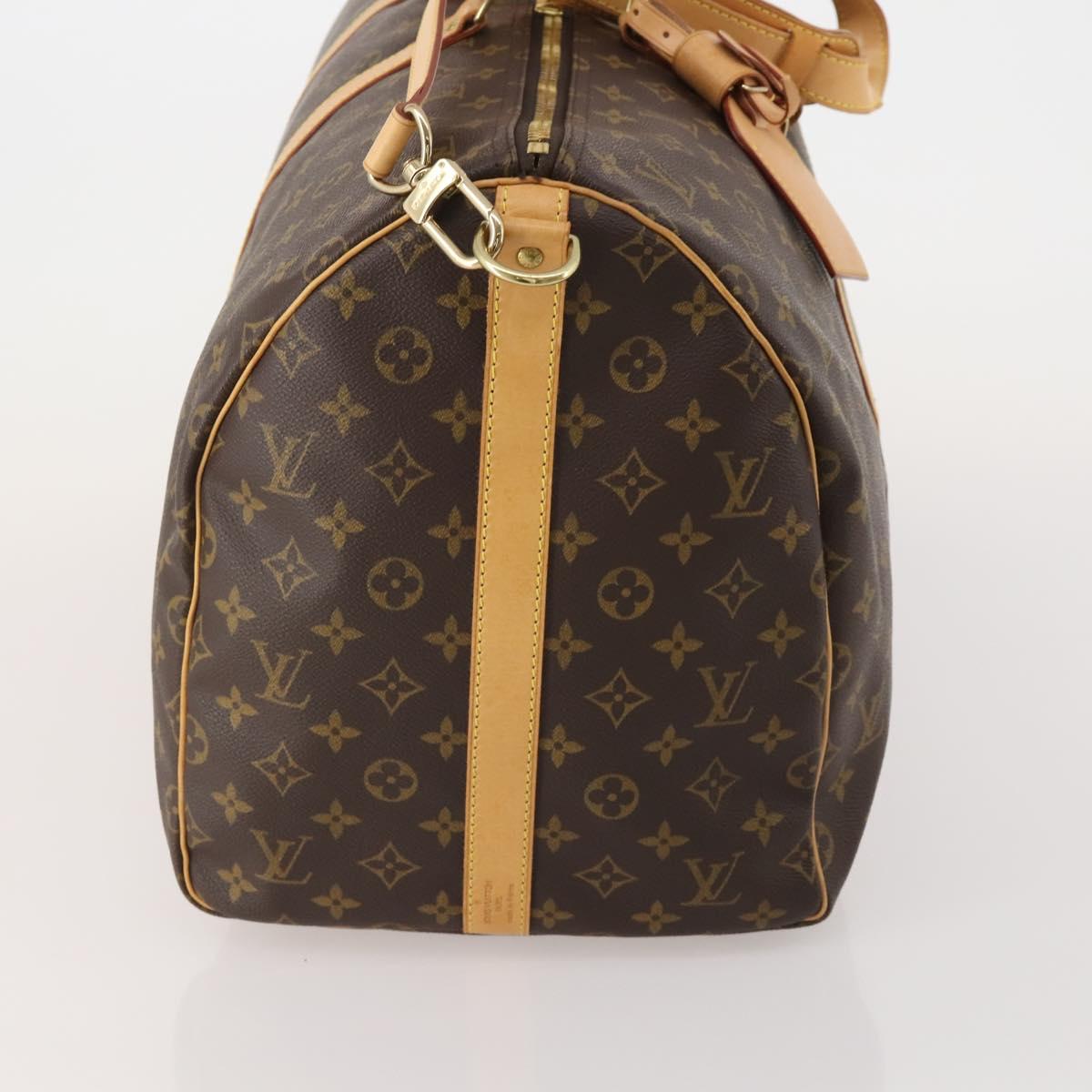 LOUIS VUITTON Monogram Keepall Bandouliere 55 Boston Bag M41414 LV Auth 194752V