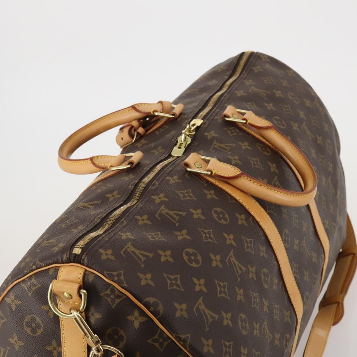 LOUIS VUITTON Monogram Keepall Bandouliere 55 Boston Bag M41414 LV Auth 194752V