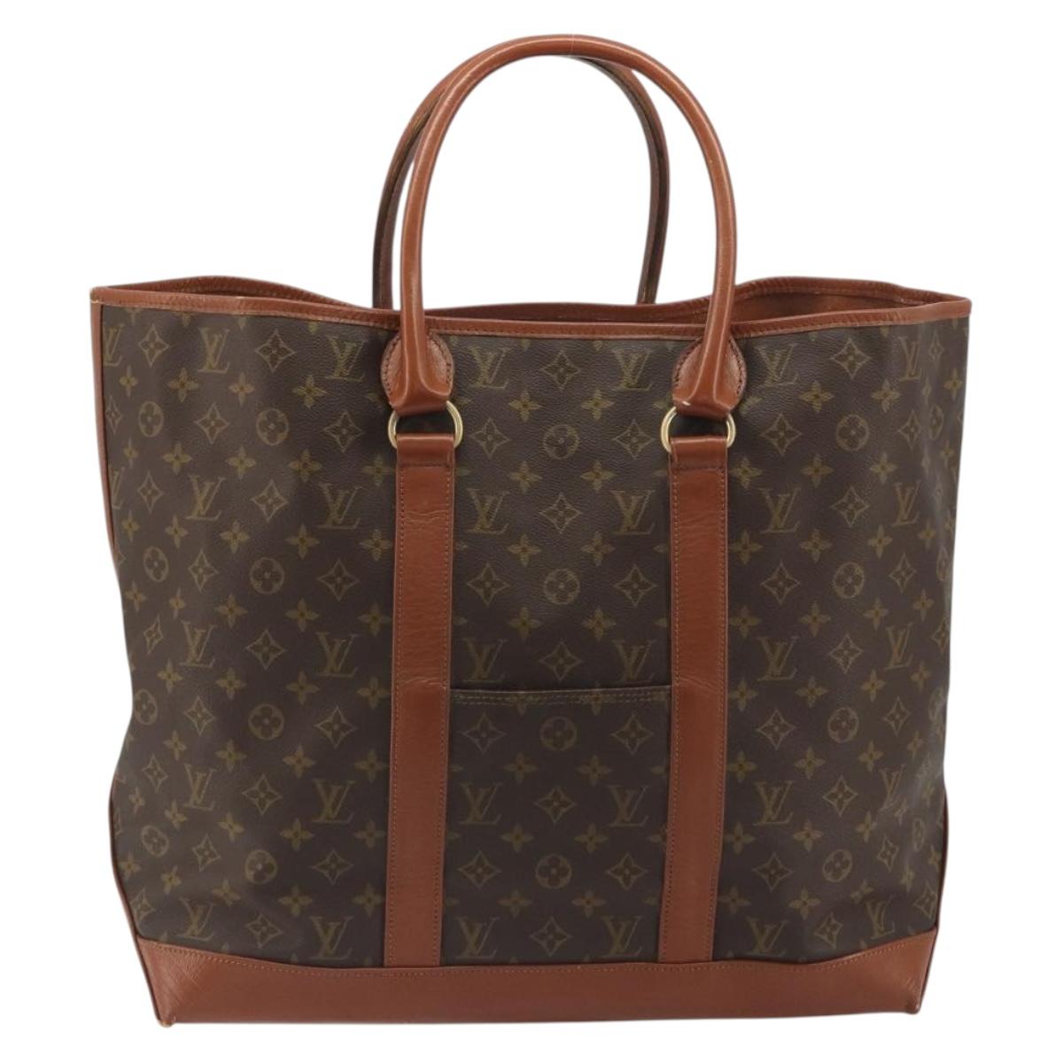 LOUIS VUITTON Monogram Sack Weekend GM Tote Bag M42420 LV Auth 194775