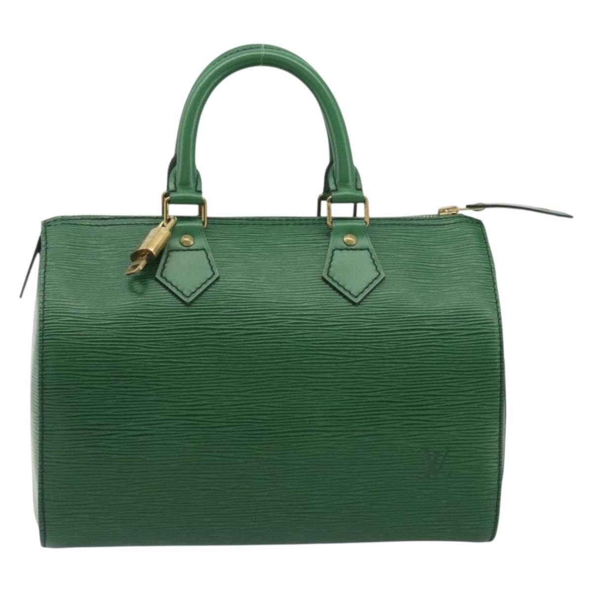 LOUIS VUITTON Epi Speedy 25 Hand Bag Borneo Green M43014 LV Auth 194779V