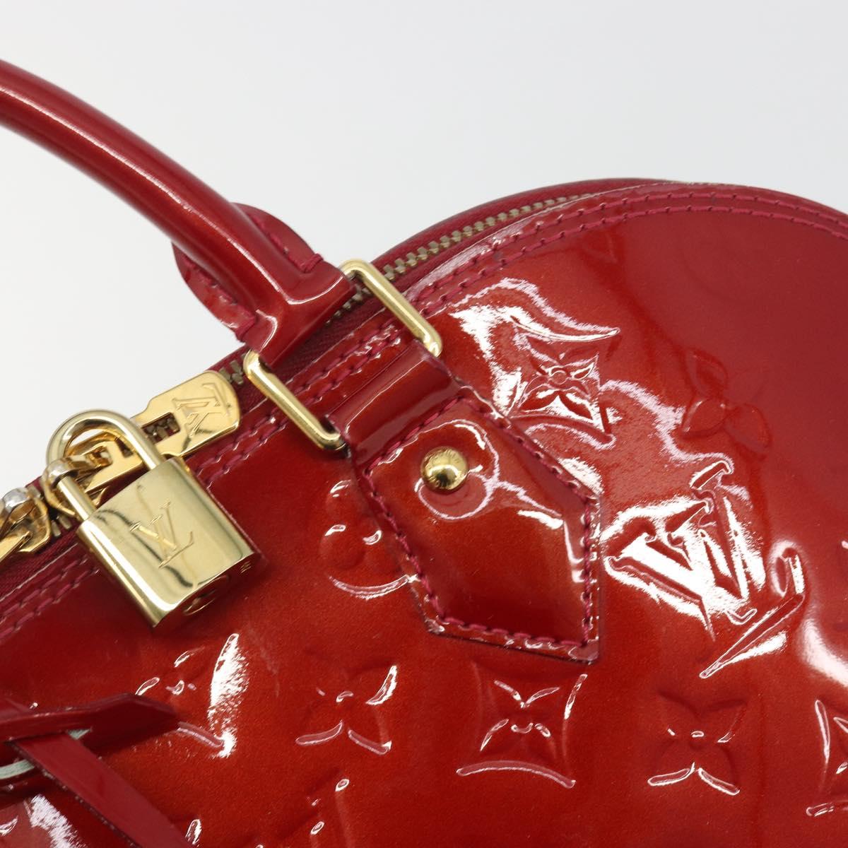LOUIS VUITTON Monogram Vernis Alma PM Bag Rose Andian M91770 LV Auth 194781V