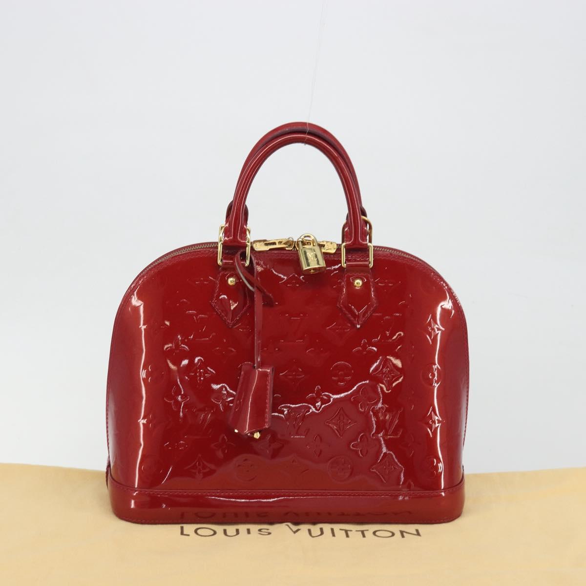 LOUIS VUITTON Monogram Vernis Alma PM Bag Rose Andian M91770 LV Auth 194781V