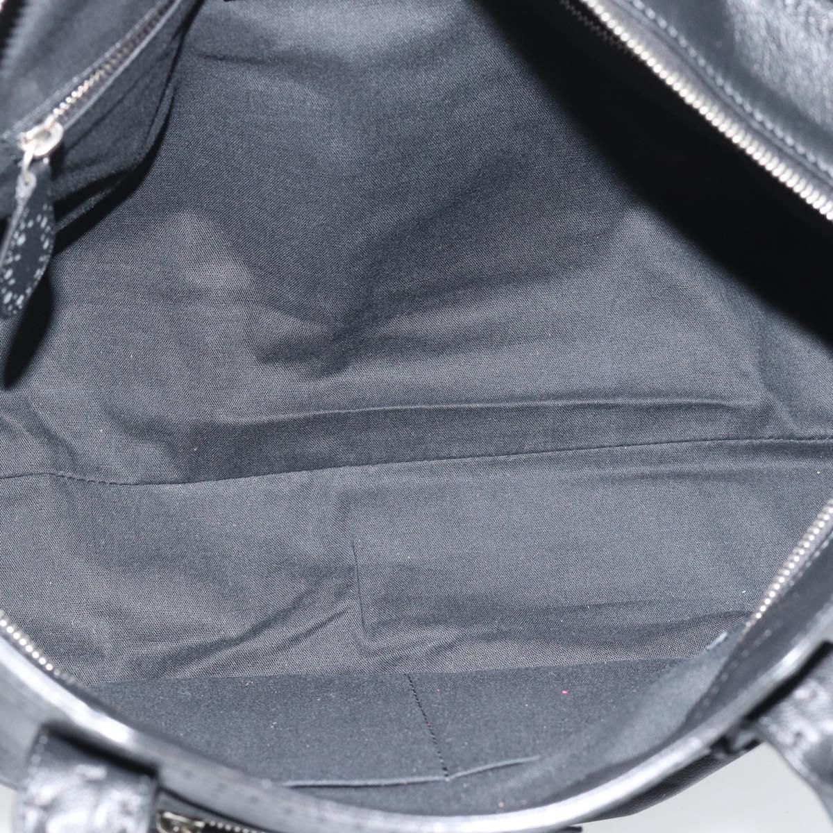 BALENCIAGA Neo Classic City Hand Bag Leather 2way Black Silver Auth 194832SAM