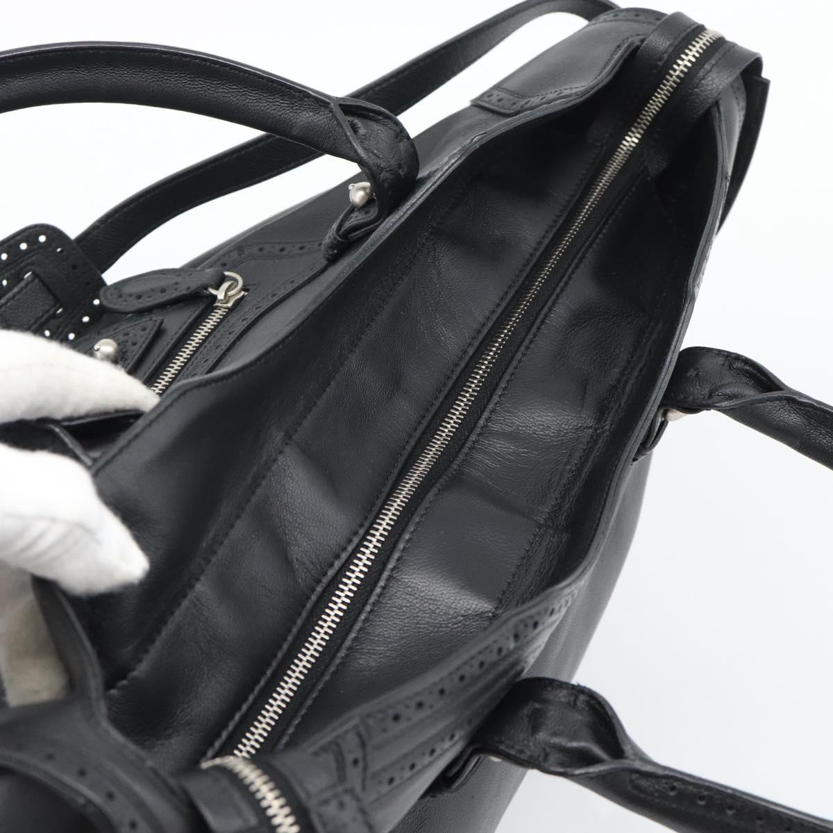 BALENCIAGA Neo Classic City Hand Bag Leather 2way Black Silver Auth 194832SAM