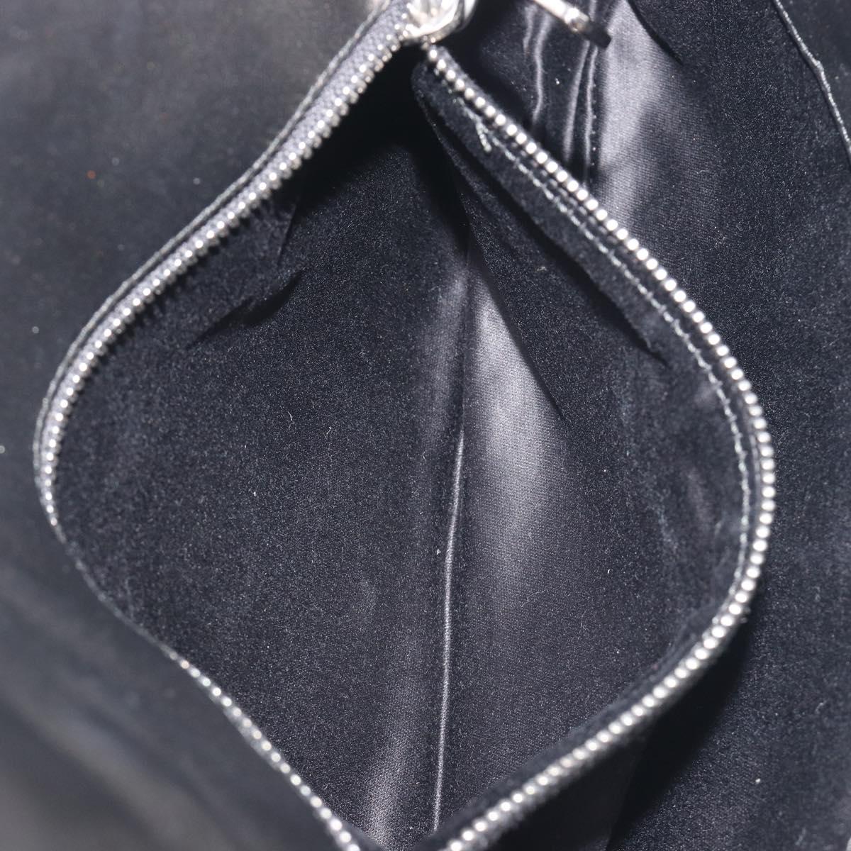 Miu Miu Matelasse Bijoux Chain Shoulder Bag Leather Black Silver Auth 194833SAM