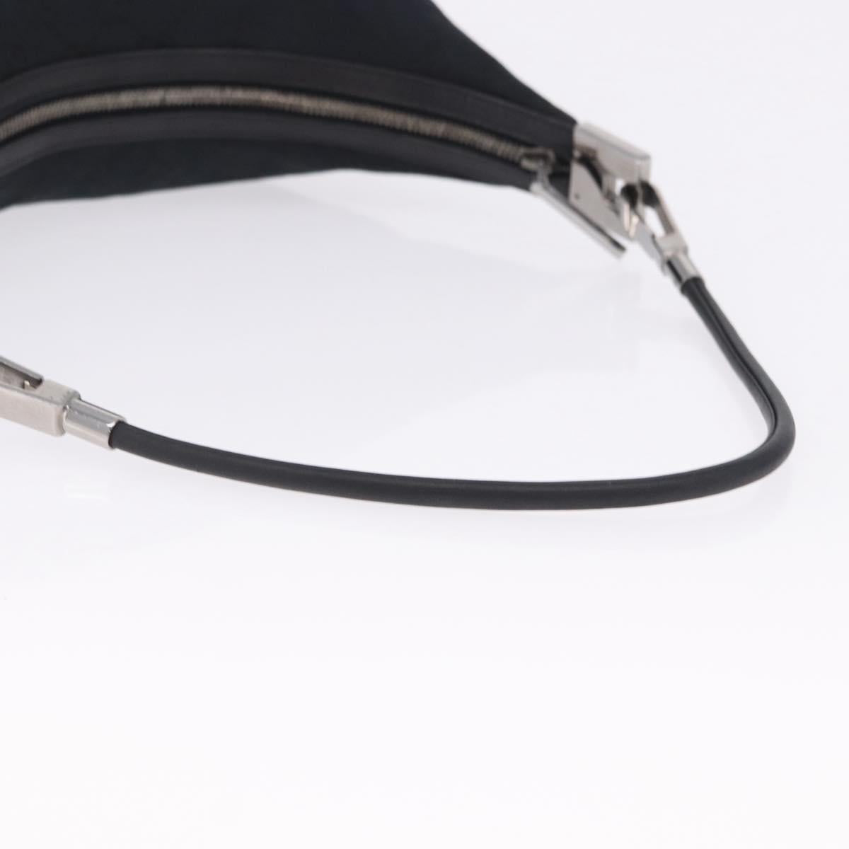GUCCI GG Canvas Shoulder Bag Black Silver 001 3814 Auth 194836V