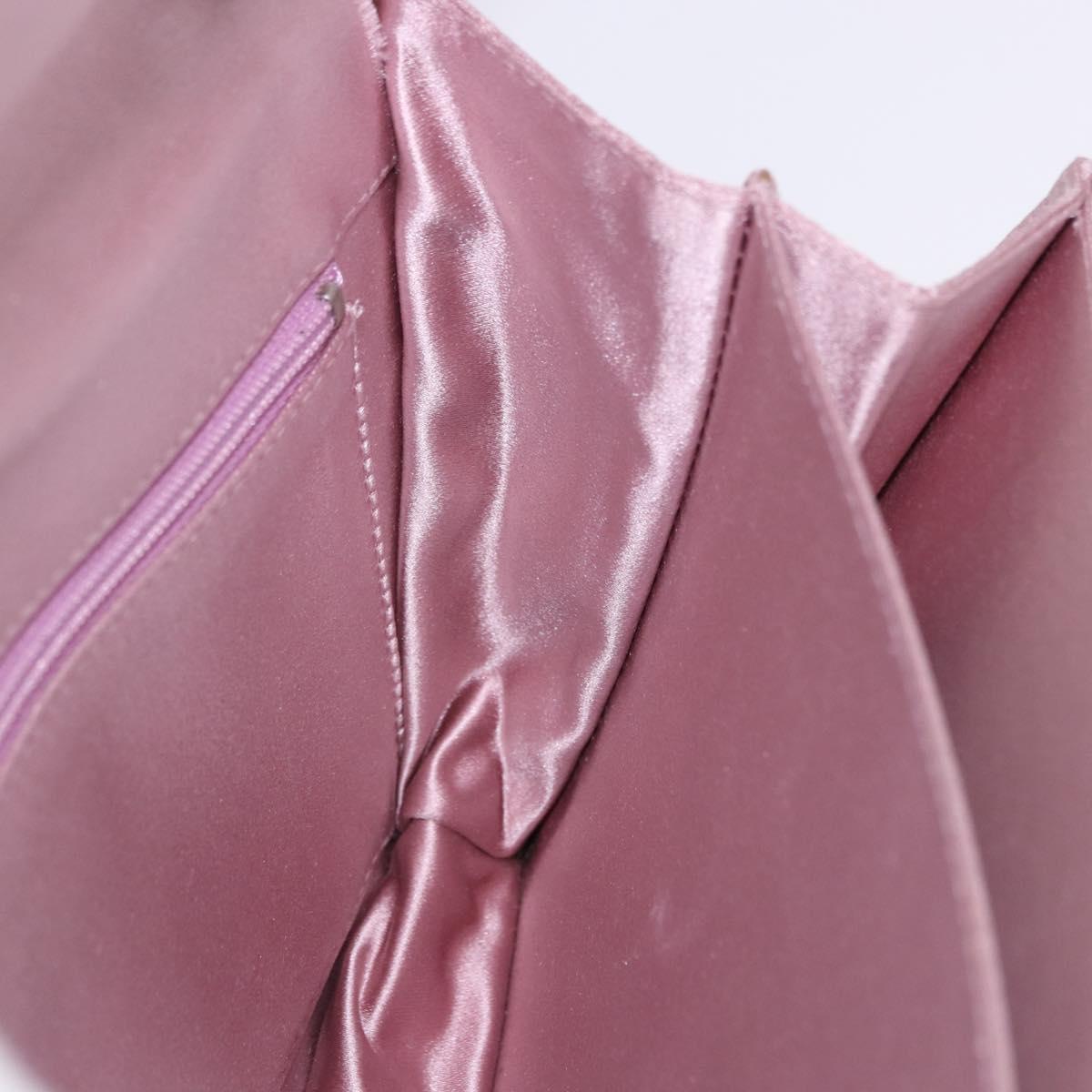 BOTTEGA VENETA INTRECCIATO Shoulder Bag Satin Pink Silver Auth 194840V