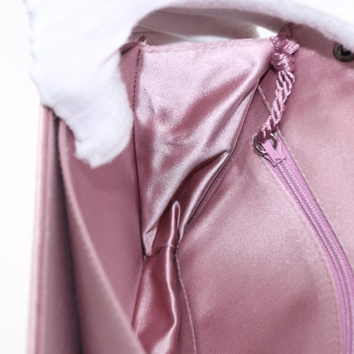 BOTTEGA VENETA INTRECCIATO Shoulder Bag Satin Pink Silver Auth 194840V