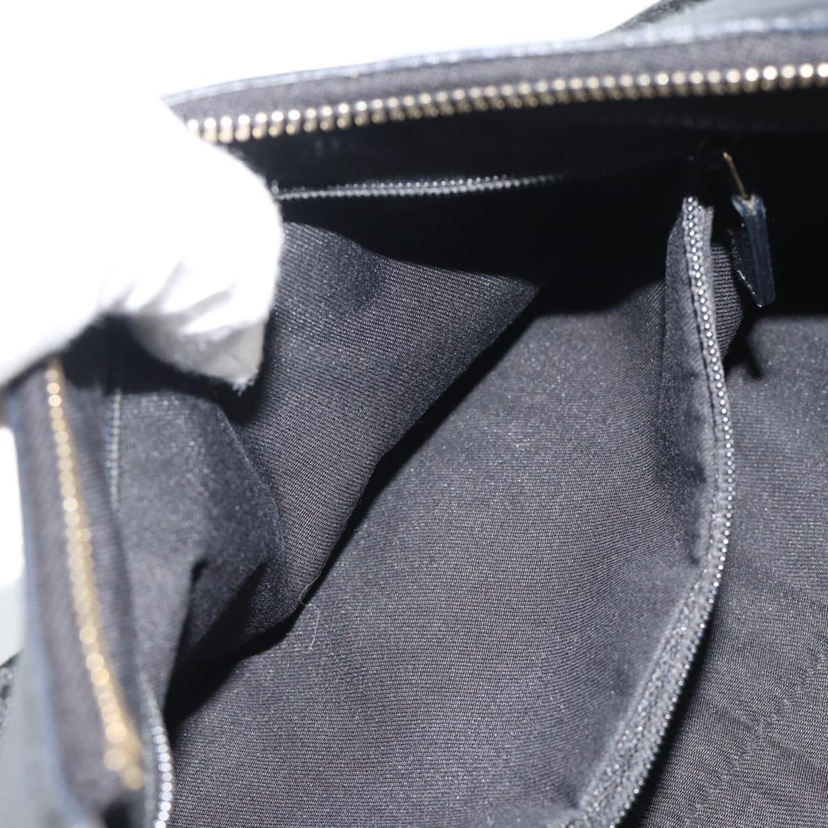 GUCCI GG Canvas Abbey Shoulder Bag Black Gold 190525 Auth 194851V
