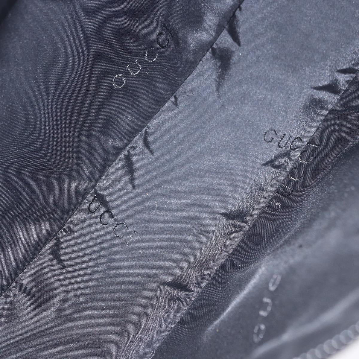 GUCCI Bamboo GG Canvas Hand Bag Black Silver 001 3865 Auth 194852V