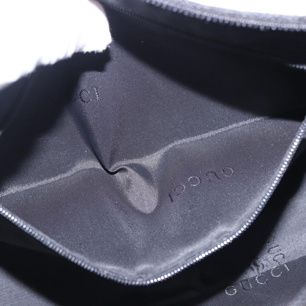GUCCI Bamboo GG Canvas Hand Bag Black Silver 001 3865 Auth 194852V