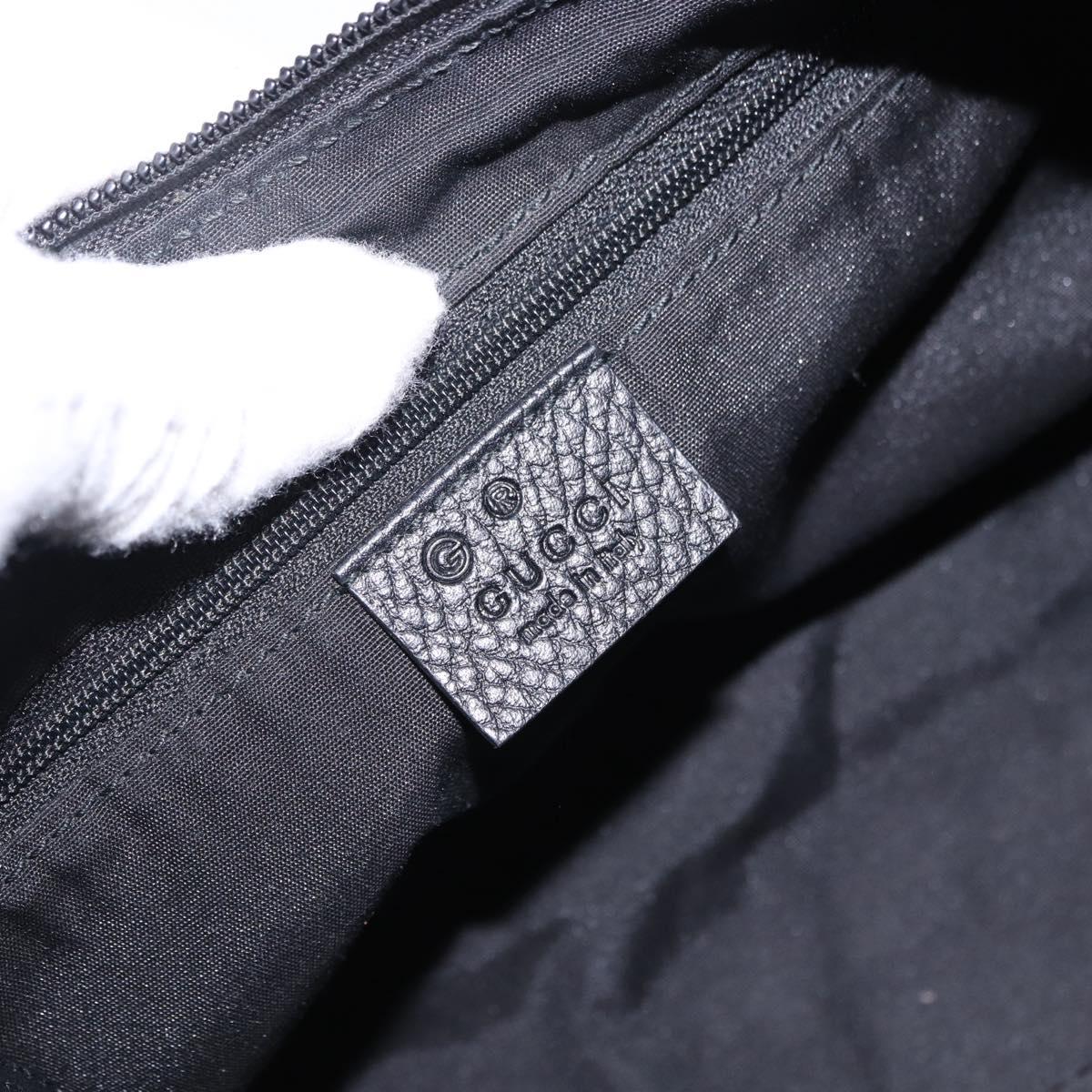 GUCCI GG Canvas Abbey Shoulder Bag Black Silver 265692 Auth 194859V