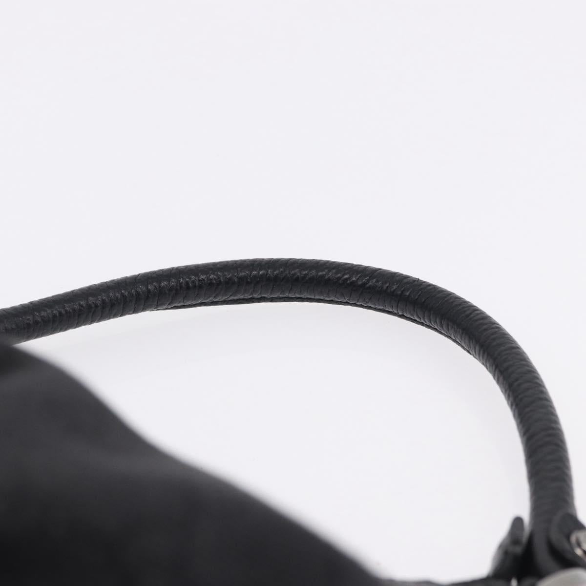 GUCCI GG Canvas Abbey Shoulder Bag Black Silver 265692 Auth 194859V