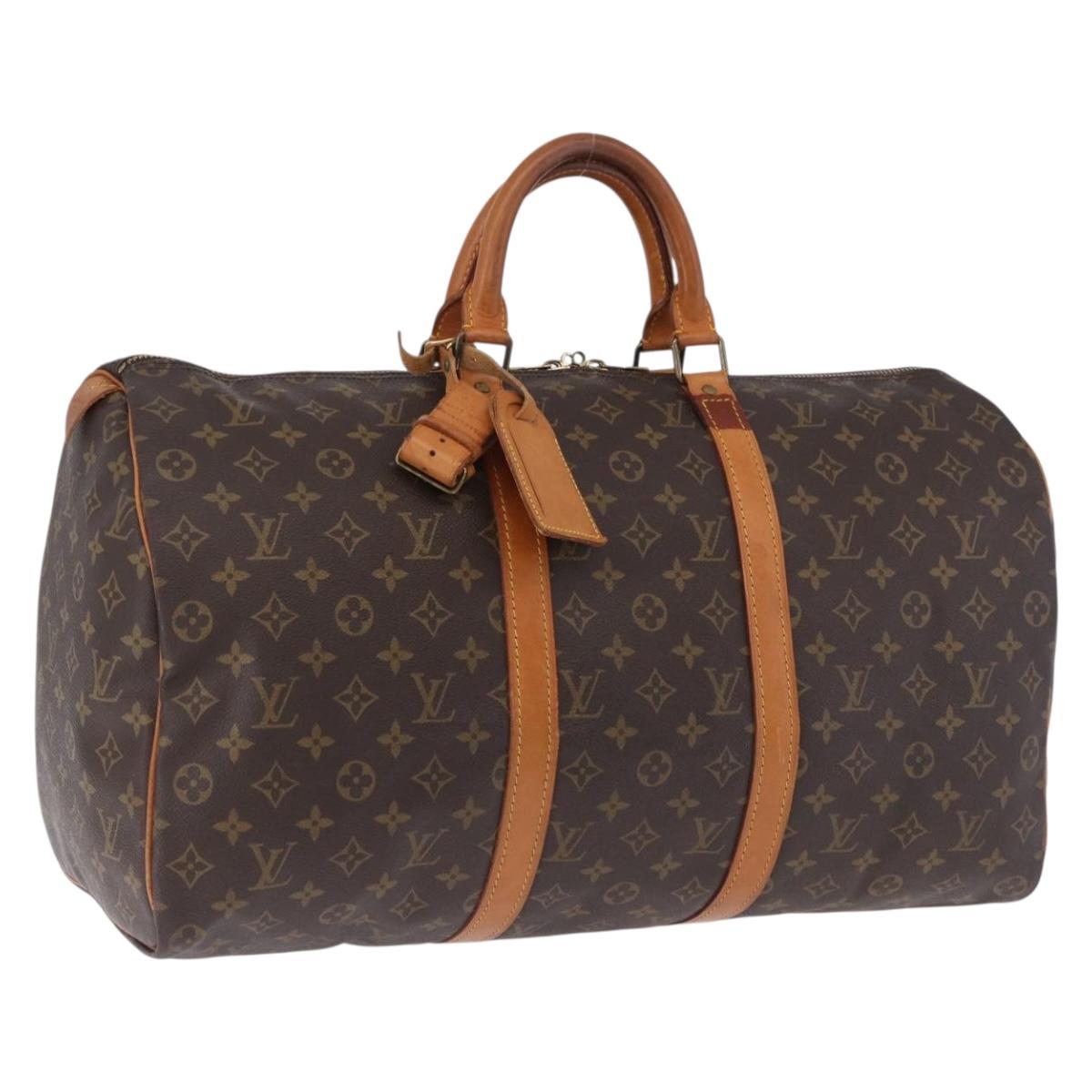 LOUIS VUITTON Monogram Keepall 50 Boston Bag M41426 LV Auth 194861