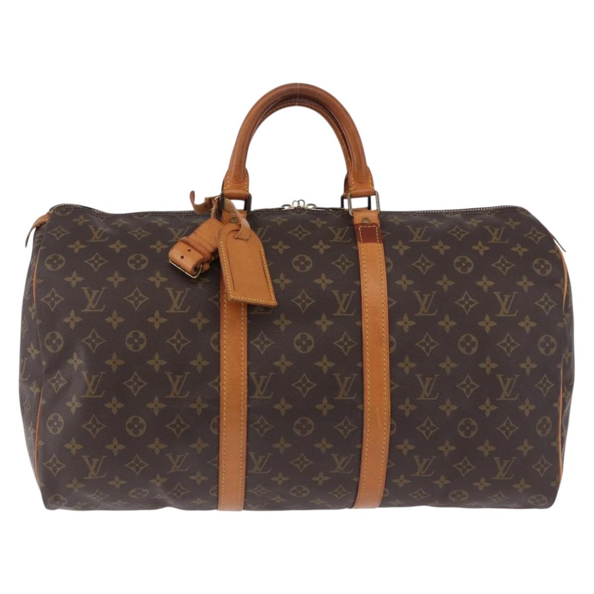 LOUIS VUITTON Monogram Keepall 50 Boston Bag M41426 LV Auth 194861