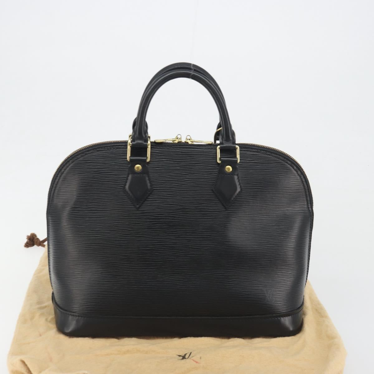 LOUIS VUITTON Epi Alma Hand Bag Noir Black M52142 LV Auth 194869V