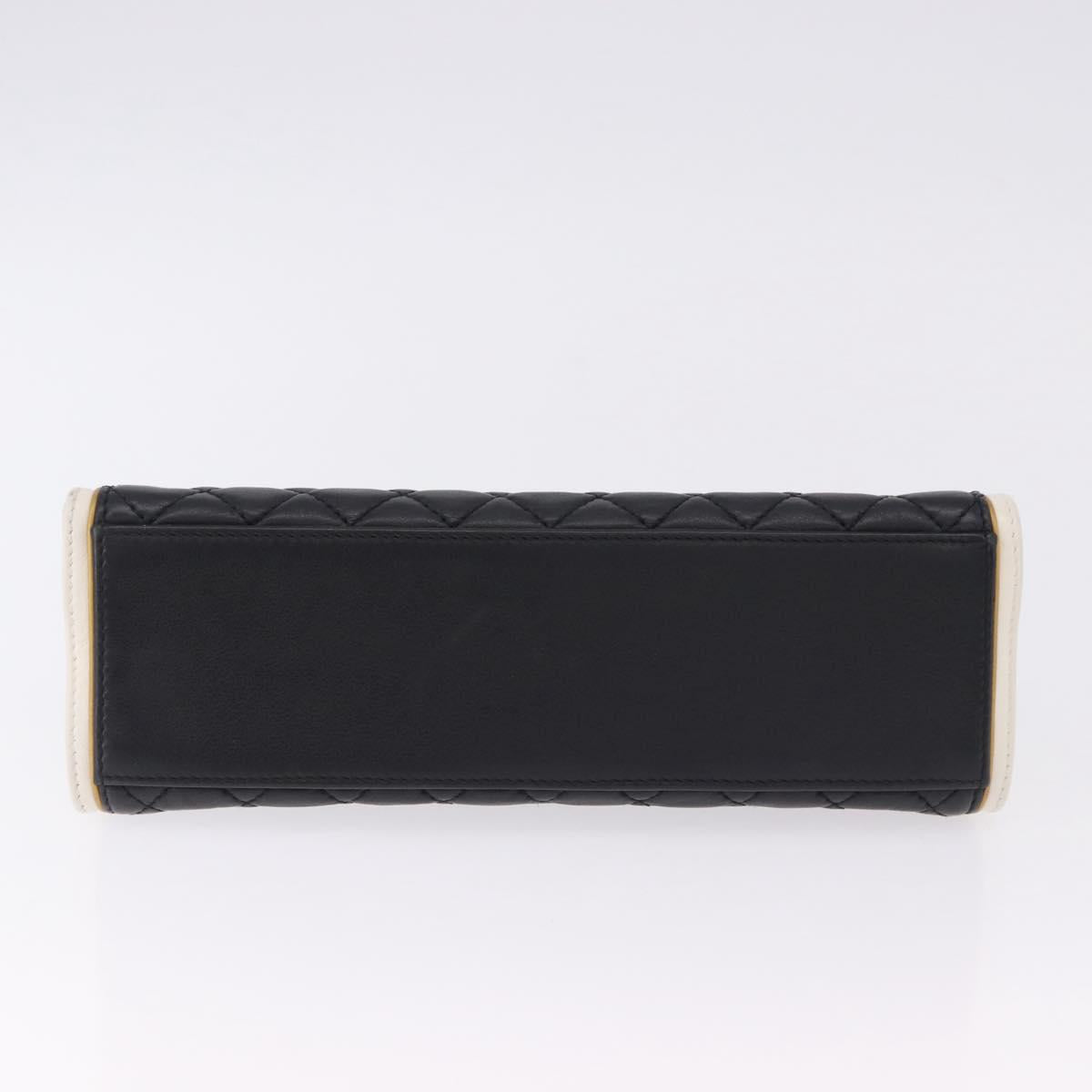 CHANEL Chain Matelasse 2.55 Shoulder Bag Lamb Skin Black Gold CC Auth 194876V