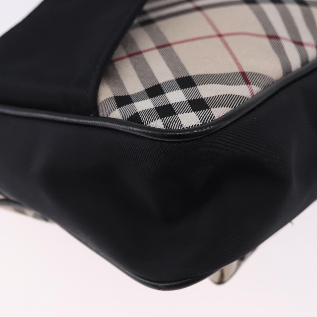BURBERRY Nova Check Waist Bag Nylon Beige Silver Auth 194879A