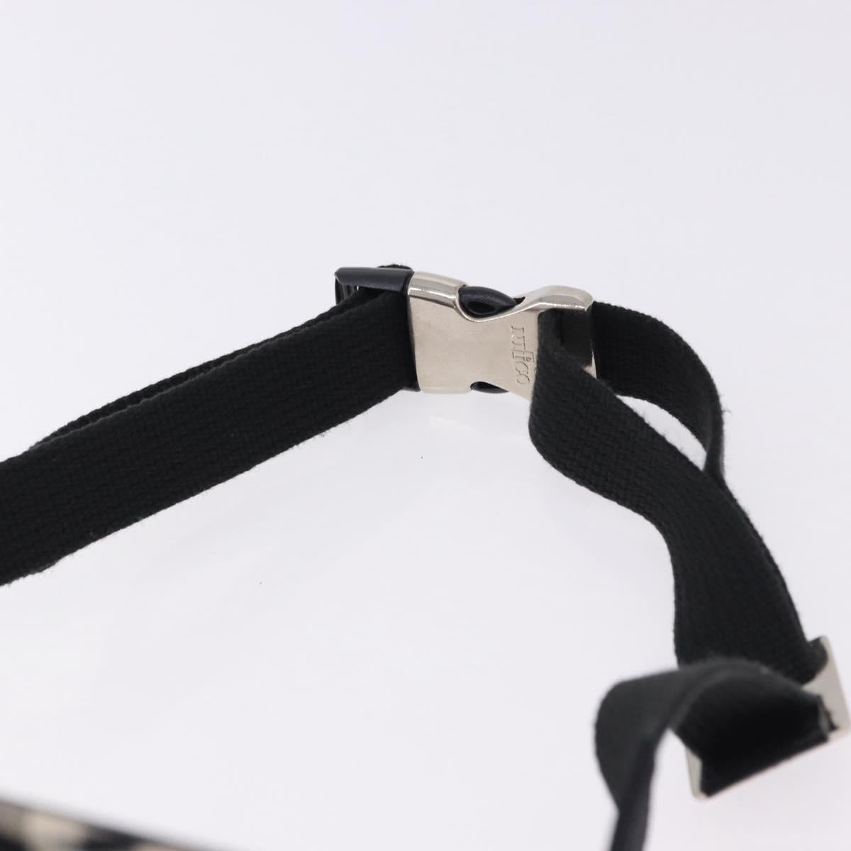 BURBERRY Nova Check Waist Bag Nylon Beige Silver Auth 194879A