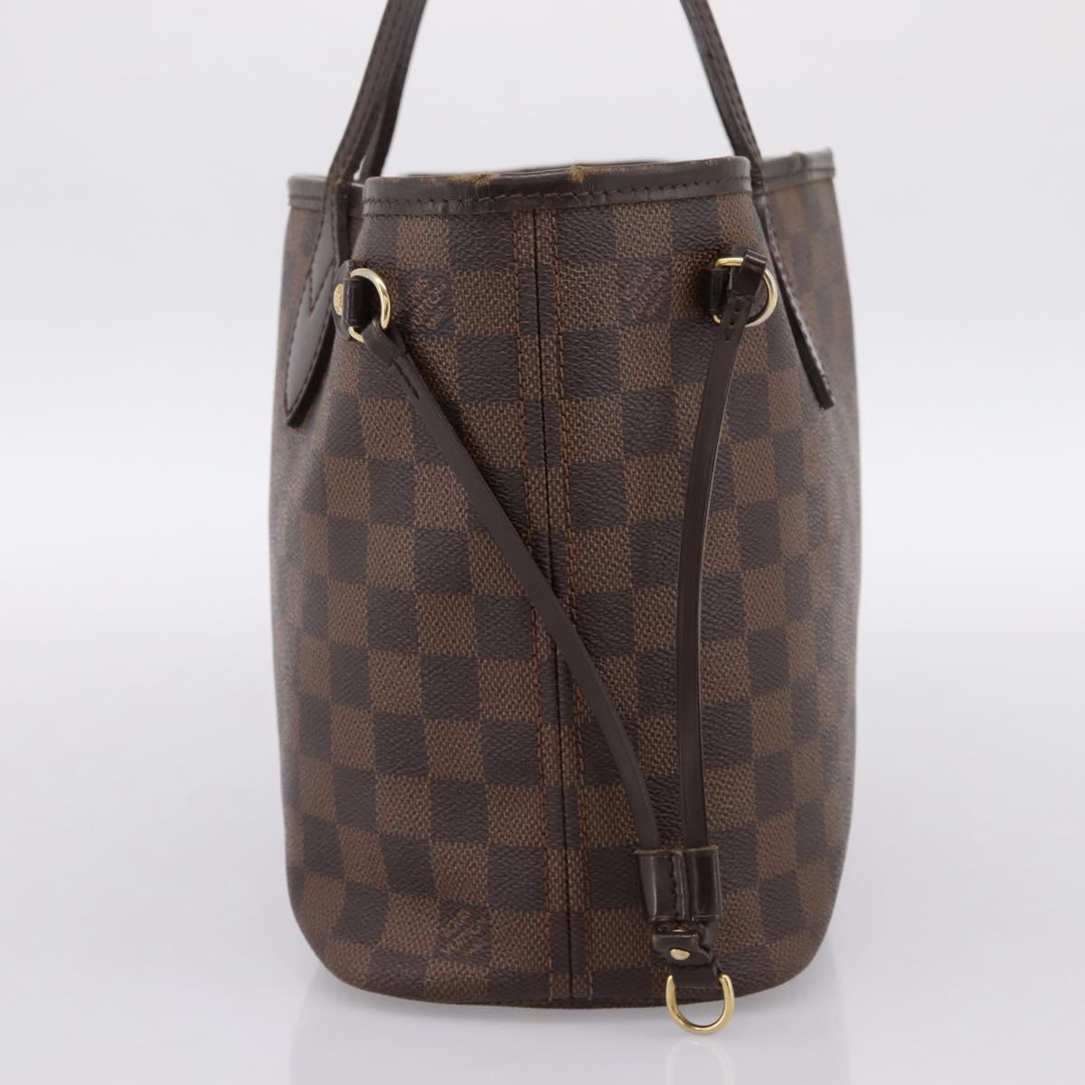 LOUIS VUITTON Damier Ebene Neverfull PM Tote Bag N51109 LV Auth 194884A