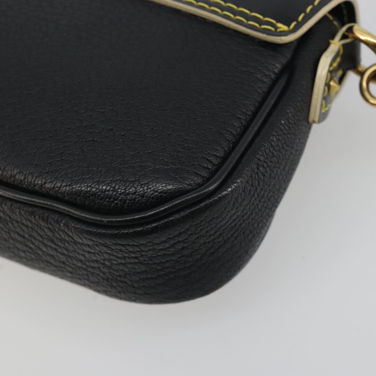 LOUIS VUITTON Suhari Precieux Shoulder Bag Leather Black M91776 Auth 194886SAV